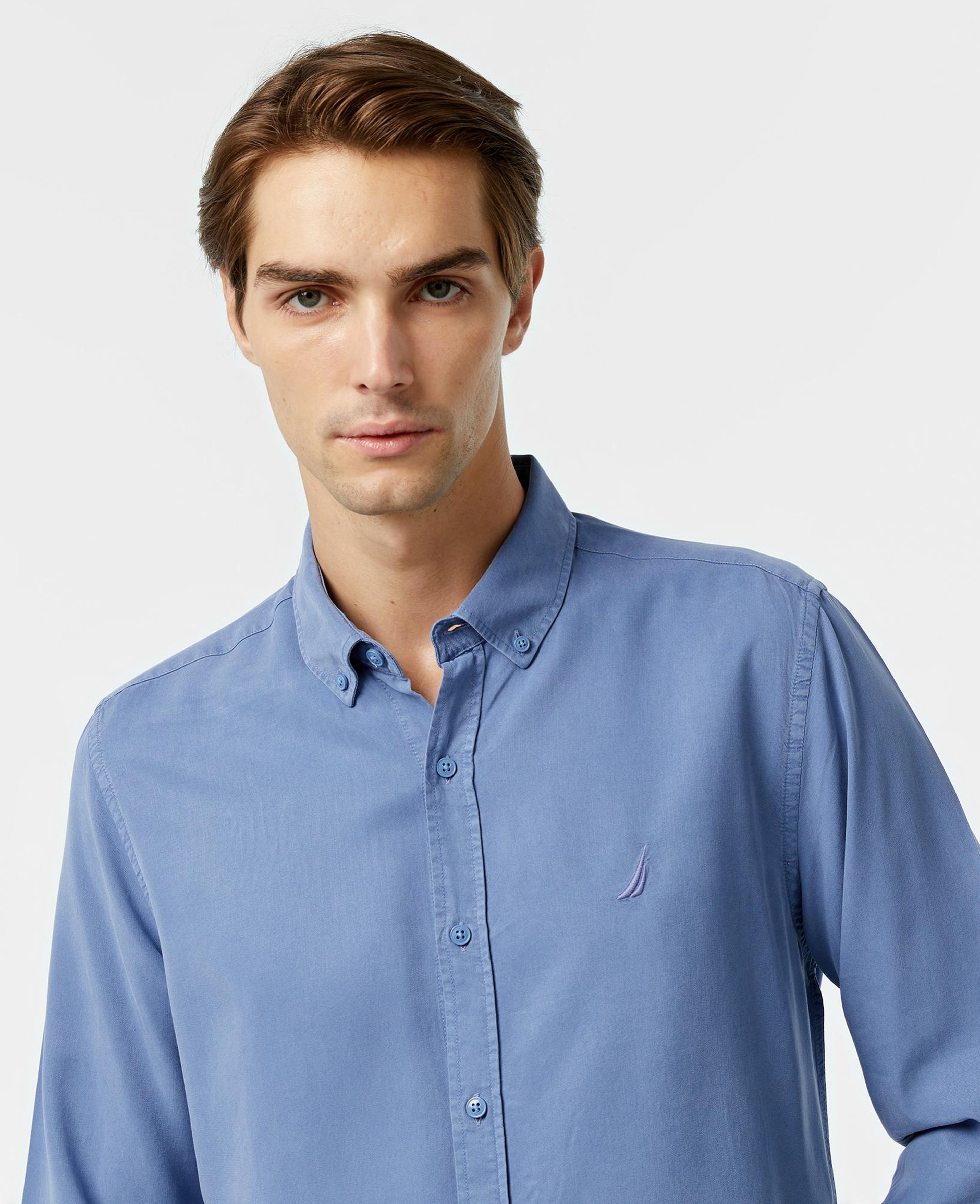 Nautica Erkek Mavi Classic Fit Gömlek