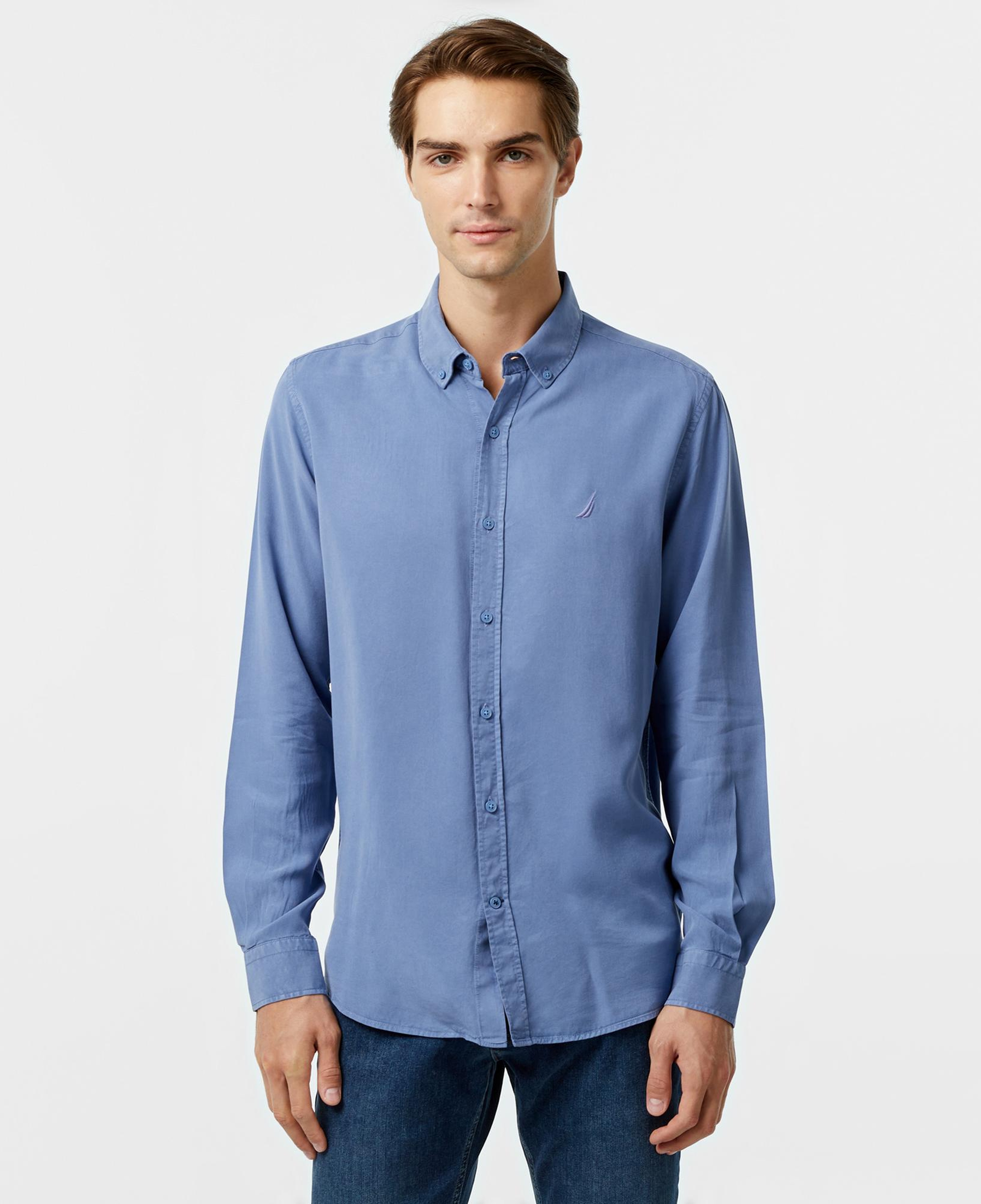 Nautica Erkek Mavi Classic Fit Gömlek