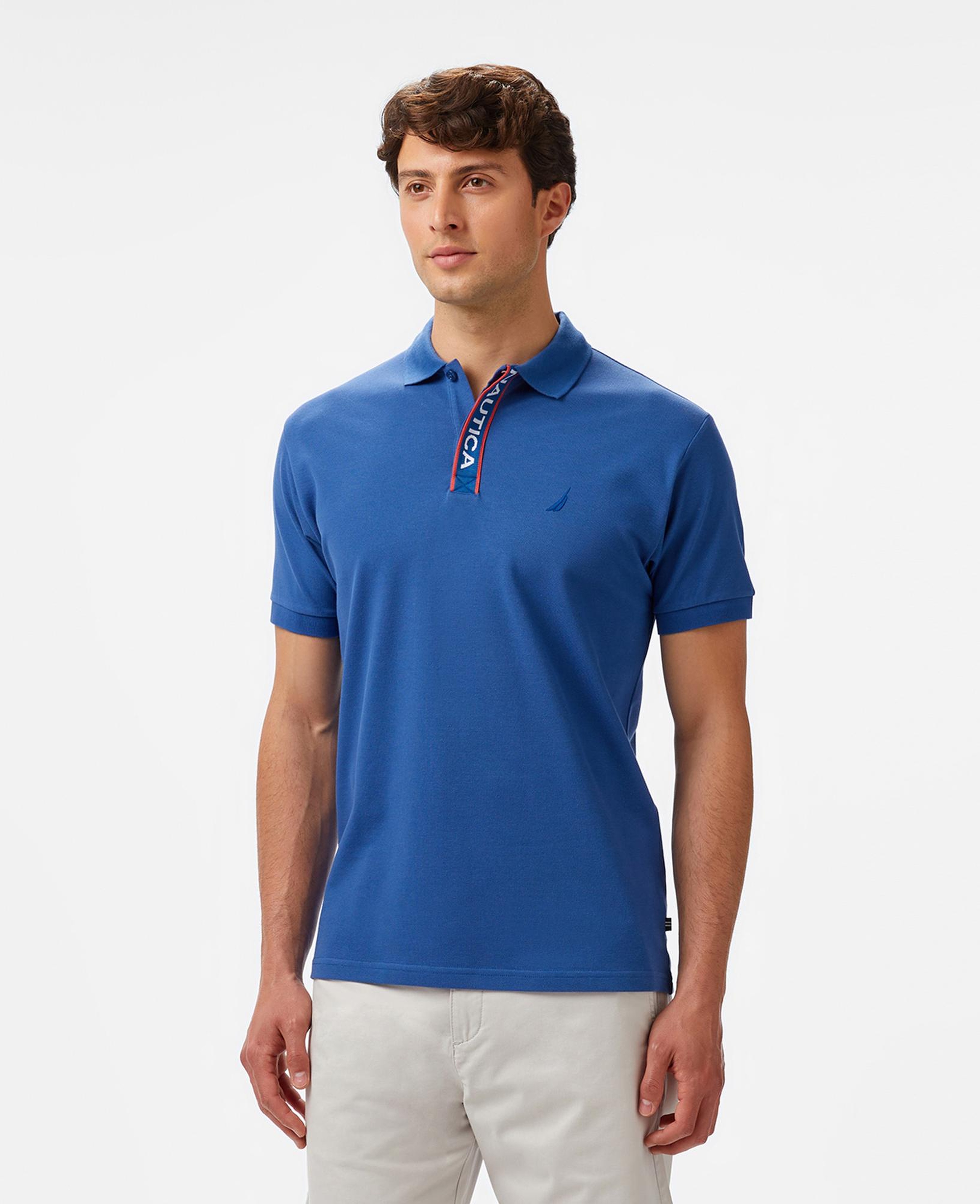 Nautica Erkek Mavi Classic Fit Polo Yaka T-Shirt