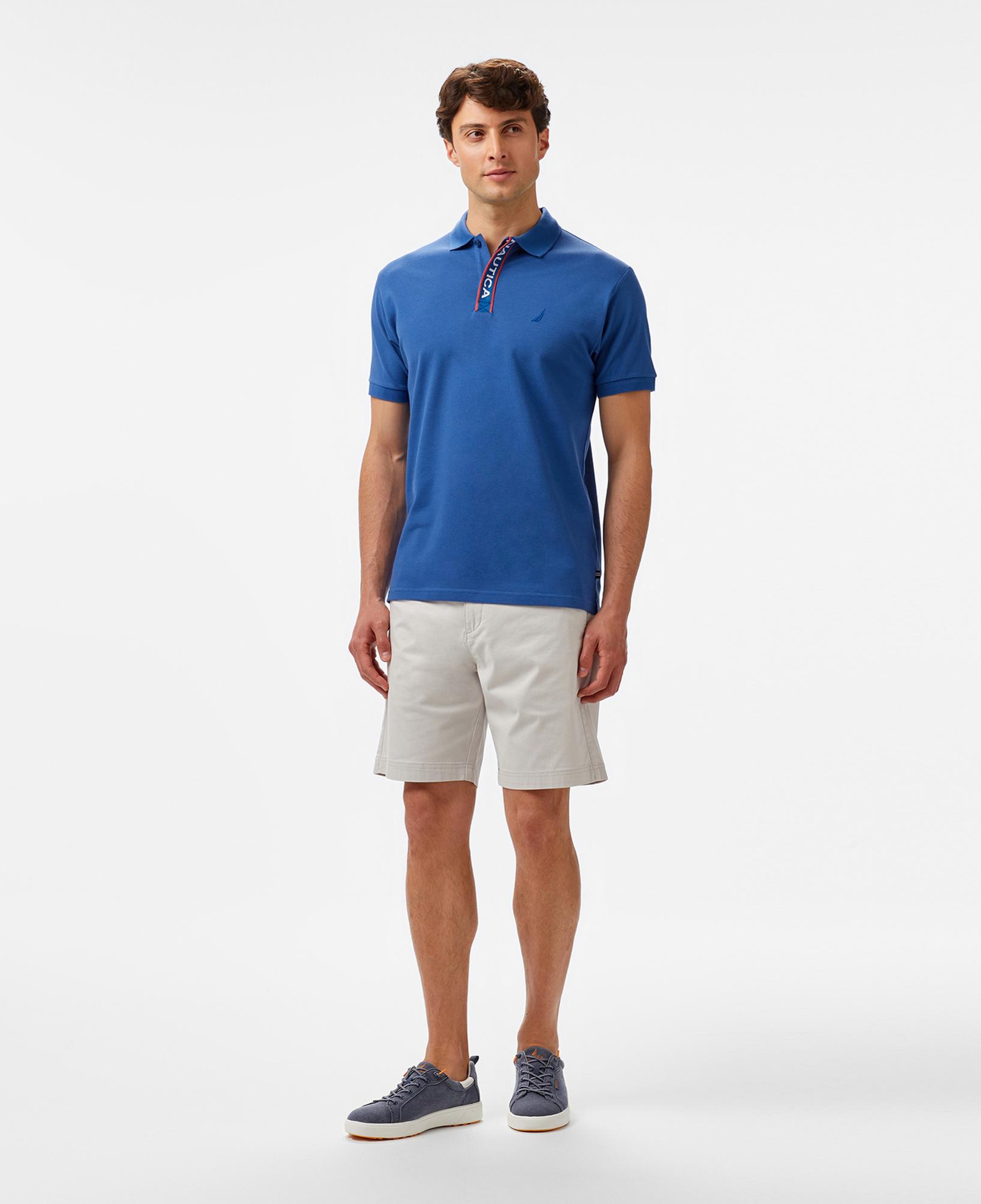 Nautica Erkek Mavi Classic Fit Polo Yaka T-Shirt