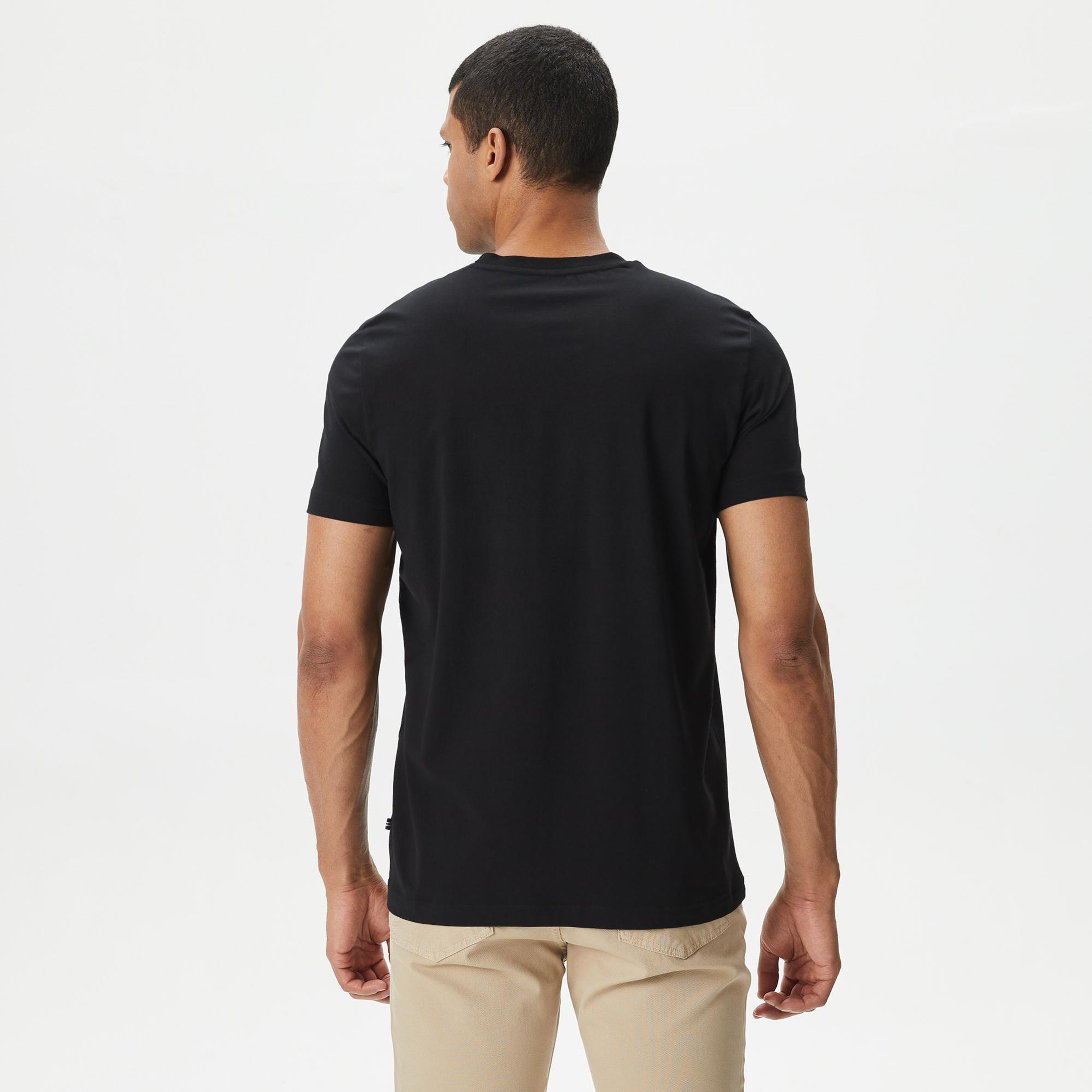 Nautica Erkek Siyah Standart Fit T-Shirt