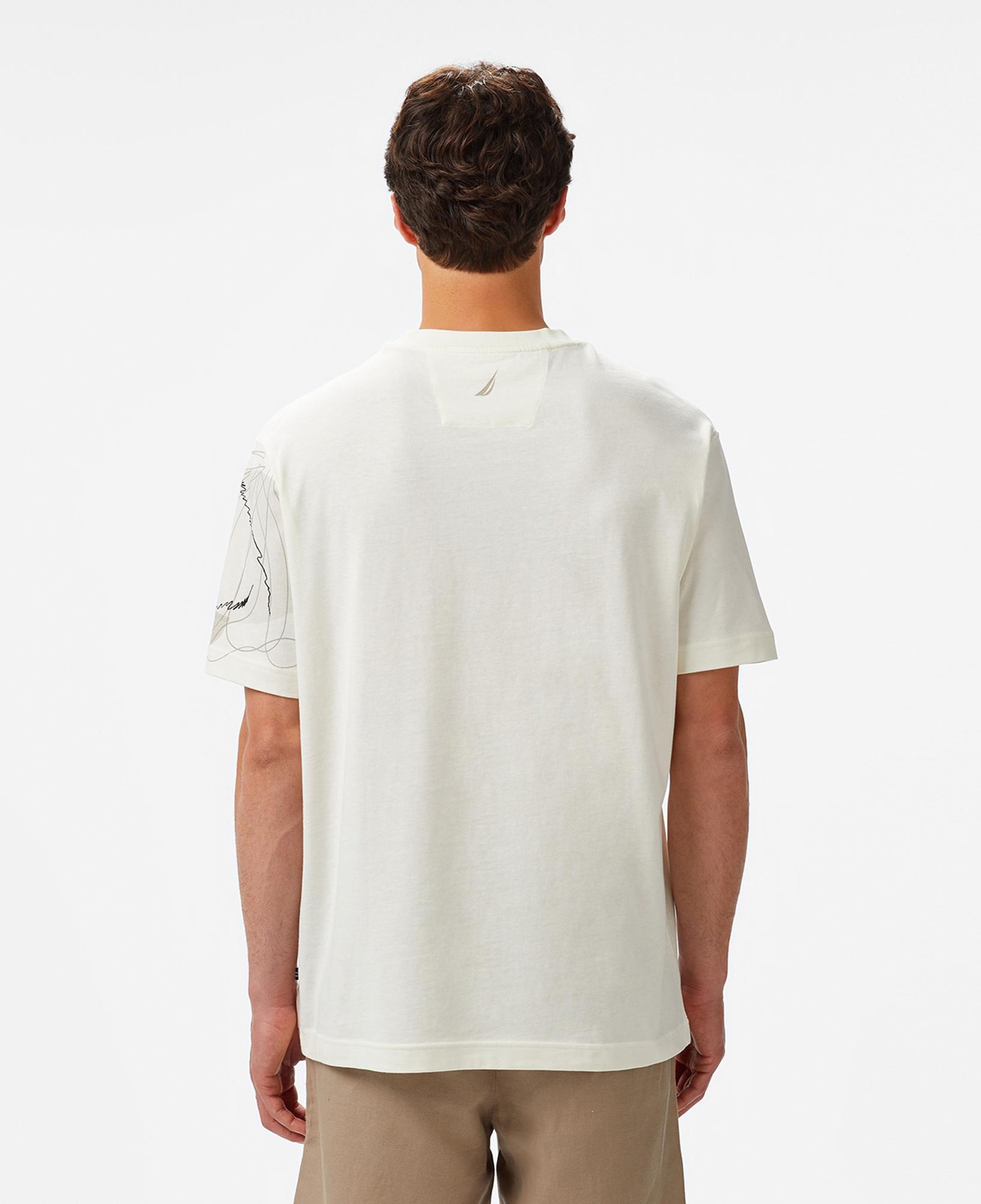 Nautica Erkek Krem Rengi Regular Fit Baskılı T-Shirt