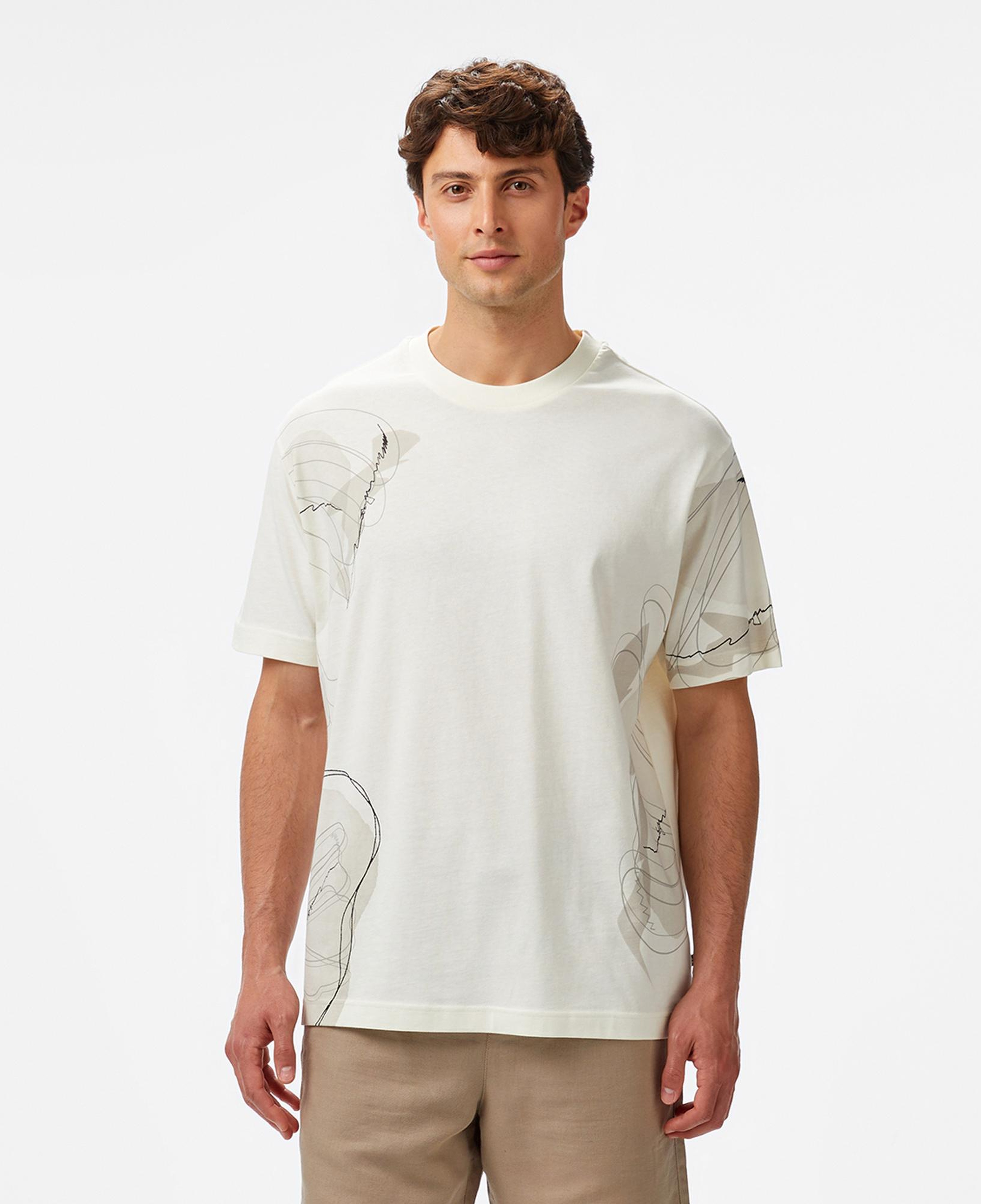 Nautica Erkek Krem Rengi Regular Fit Baskılı T-Shirt