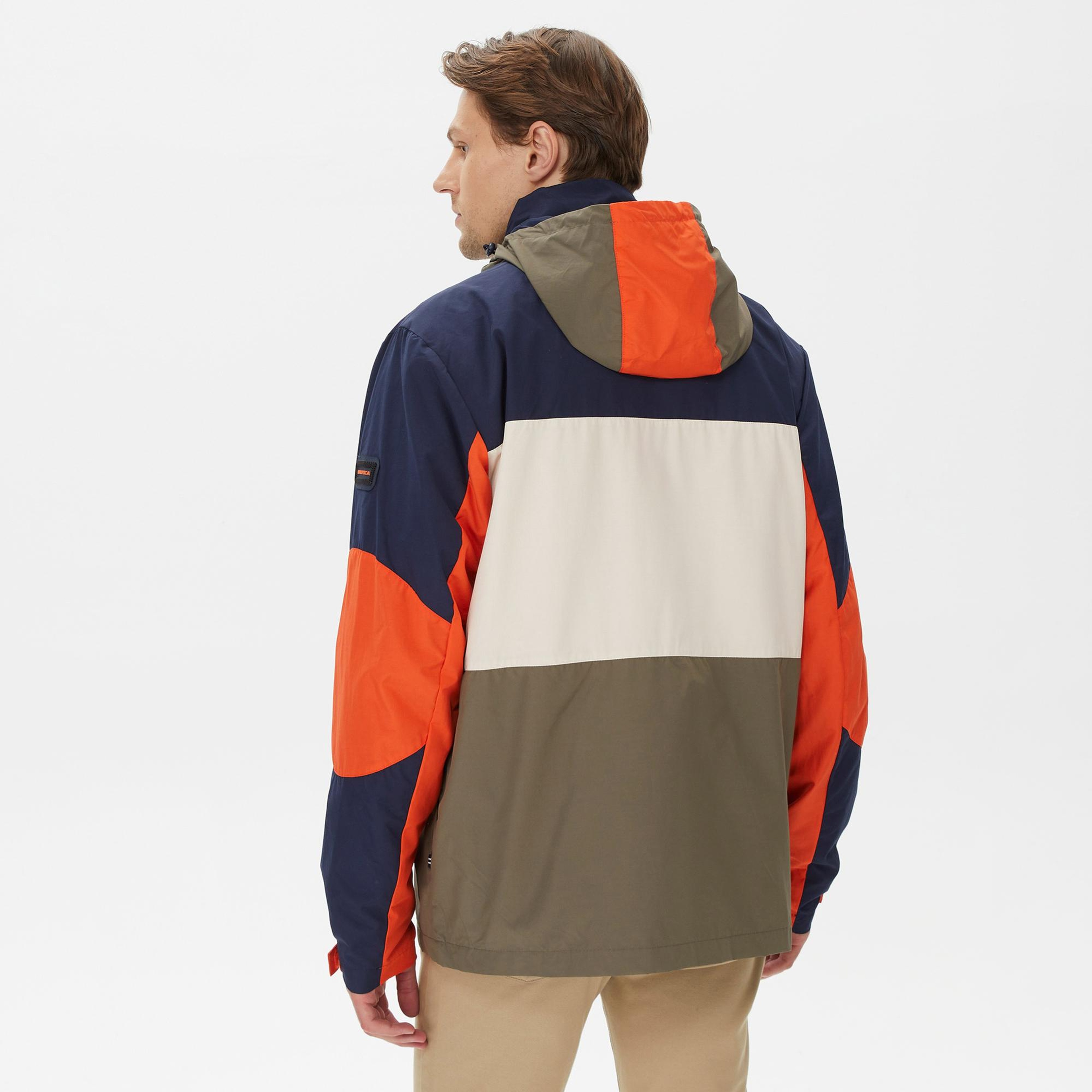 Nautica Erkek Lacivert Renk Bloklu Standart Fit Desenli Mont