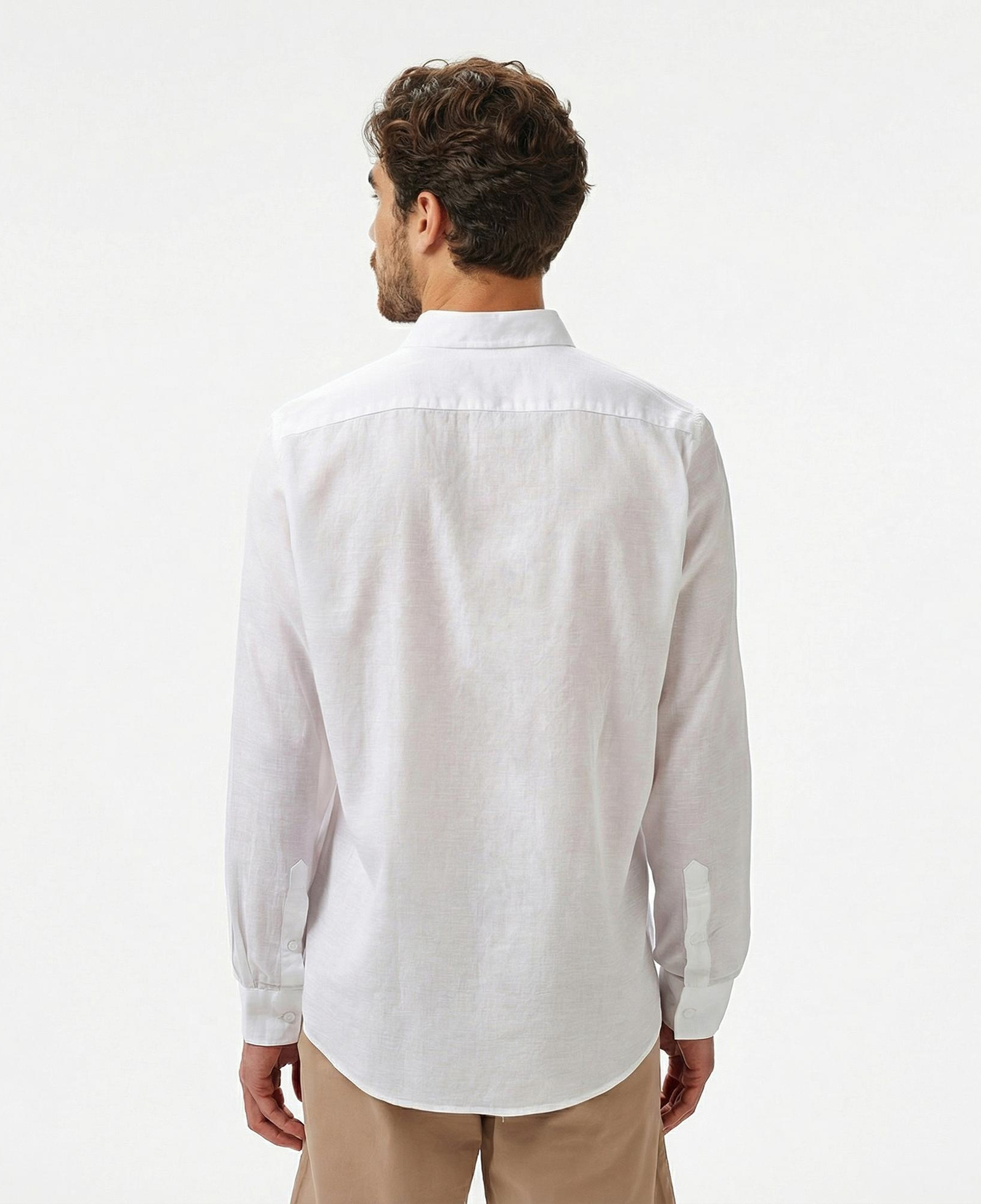 Nautica Erkek Beyaz Classic Fit Gömlek