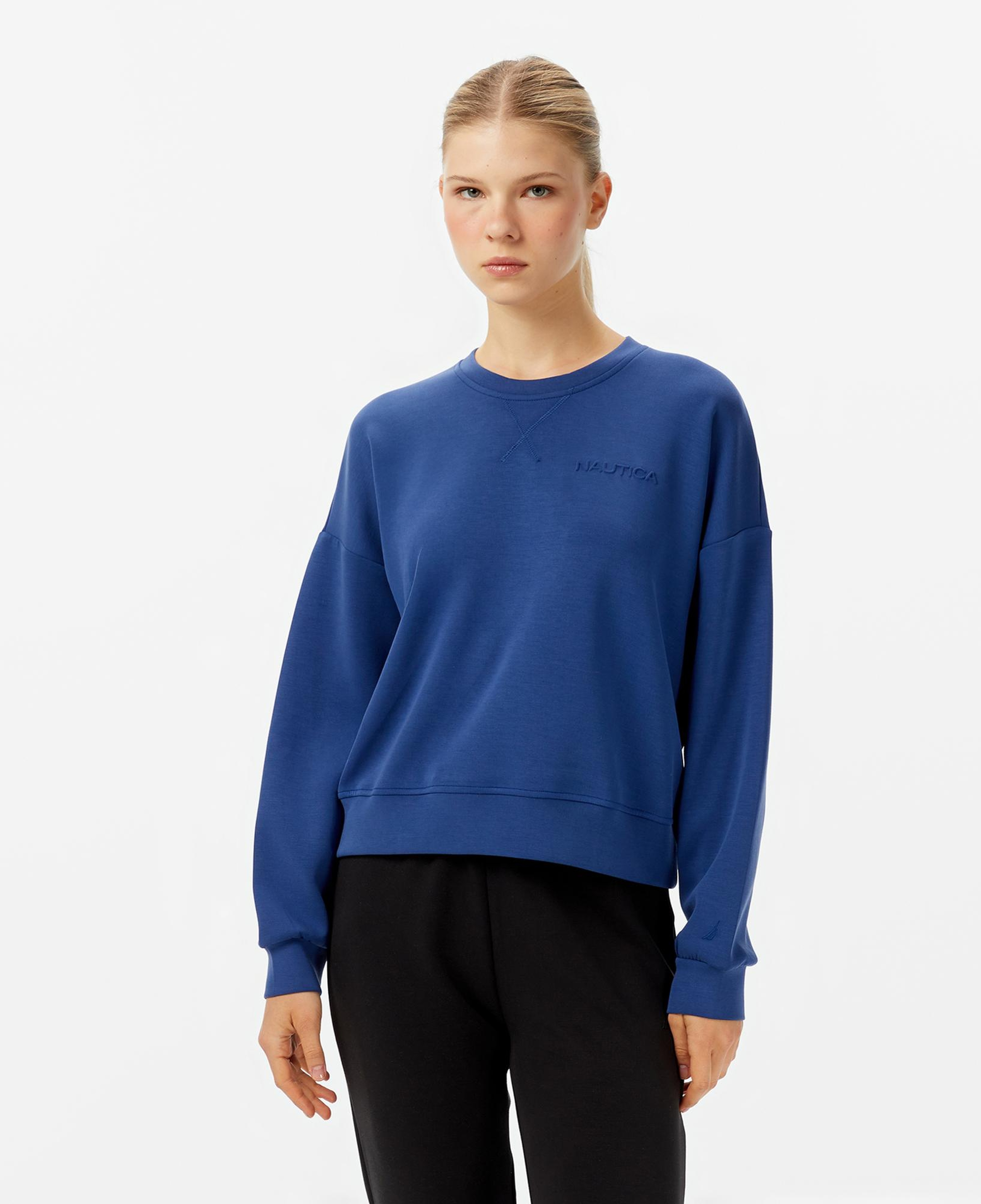 Nautica Kadın Mavi Regular Fit Sweatshirt