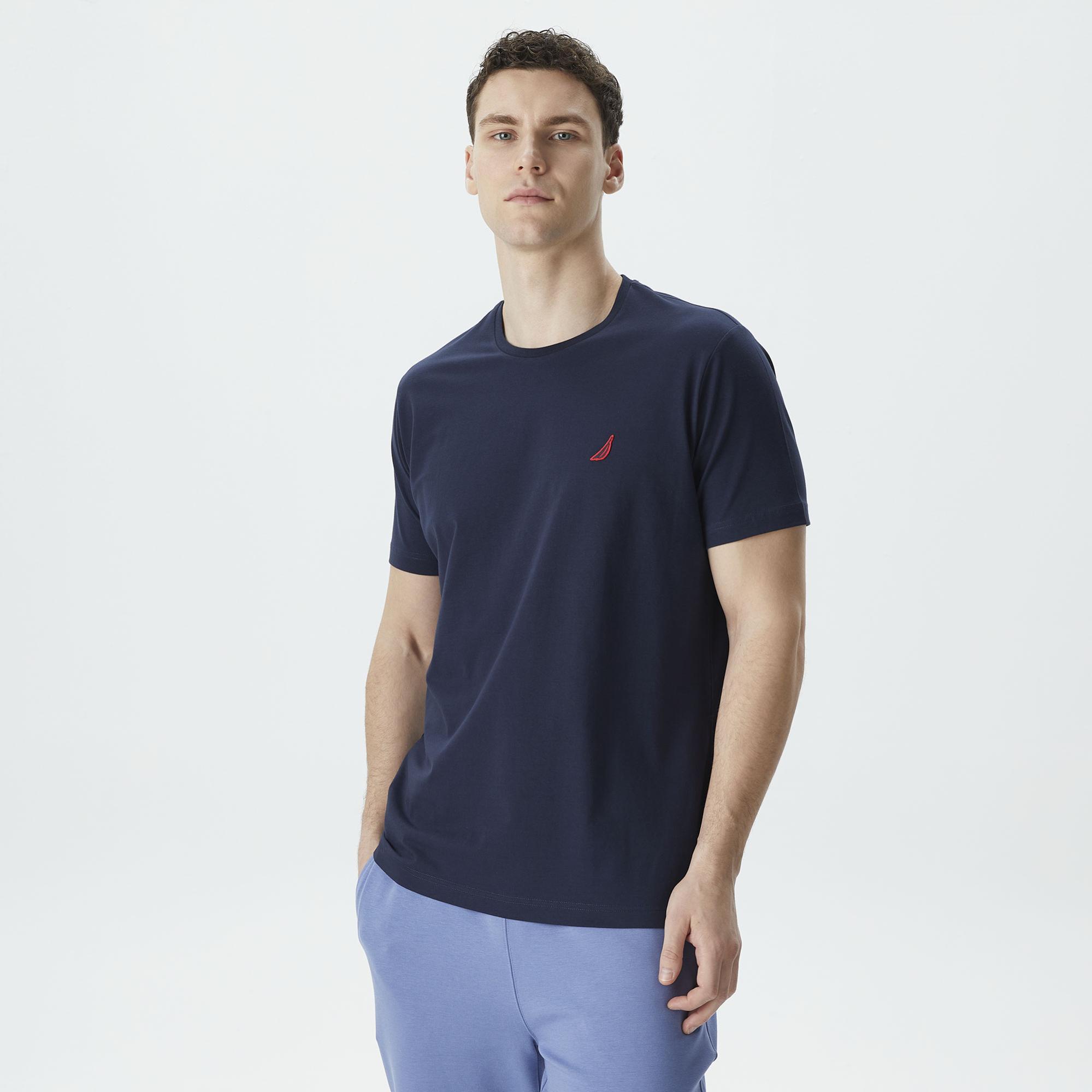 Nautica Erkek Lacivert Standart Fit T-Shirt