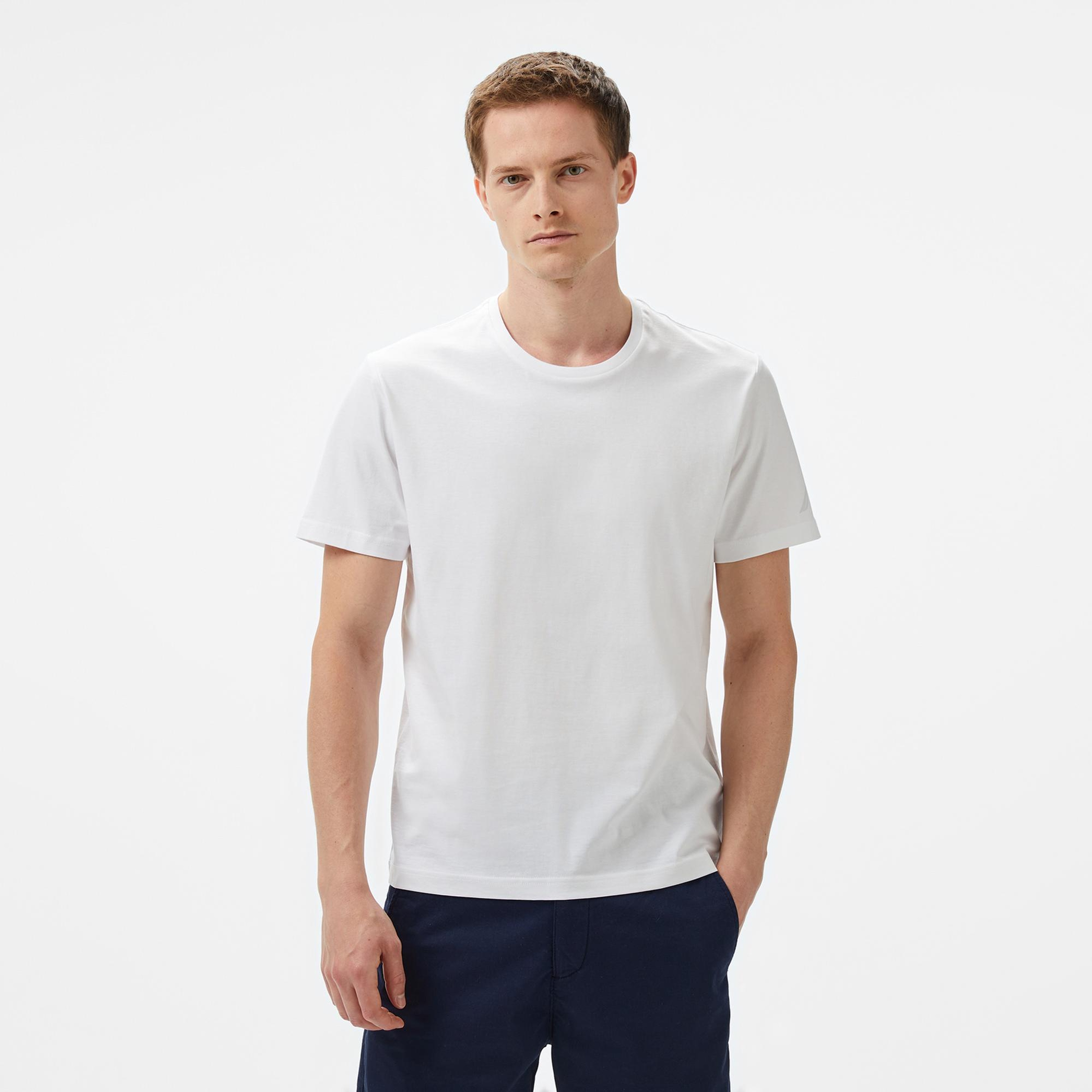 Nautica Erkek Beyaz Regular Fit T-Shirt