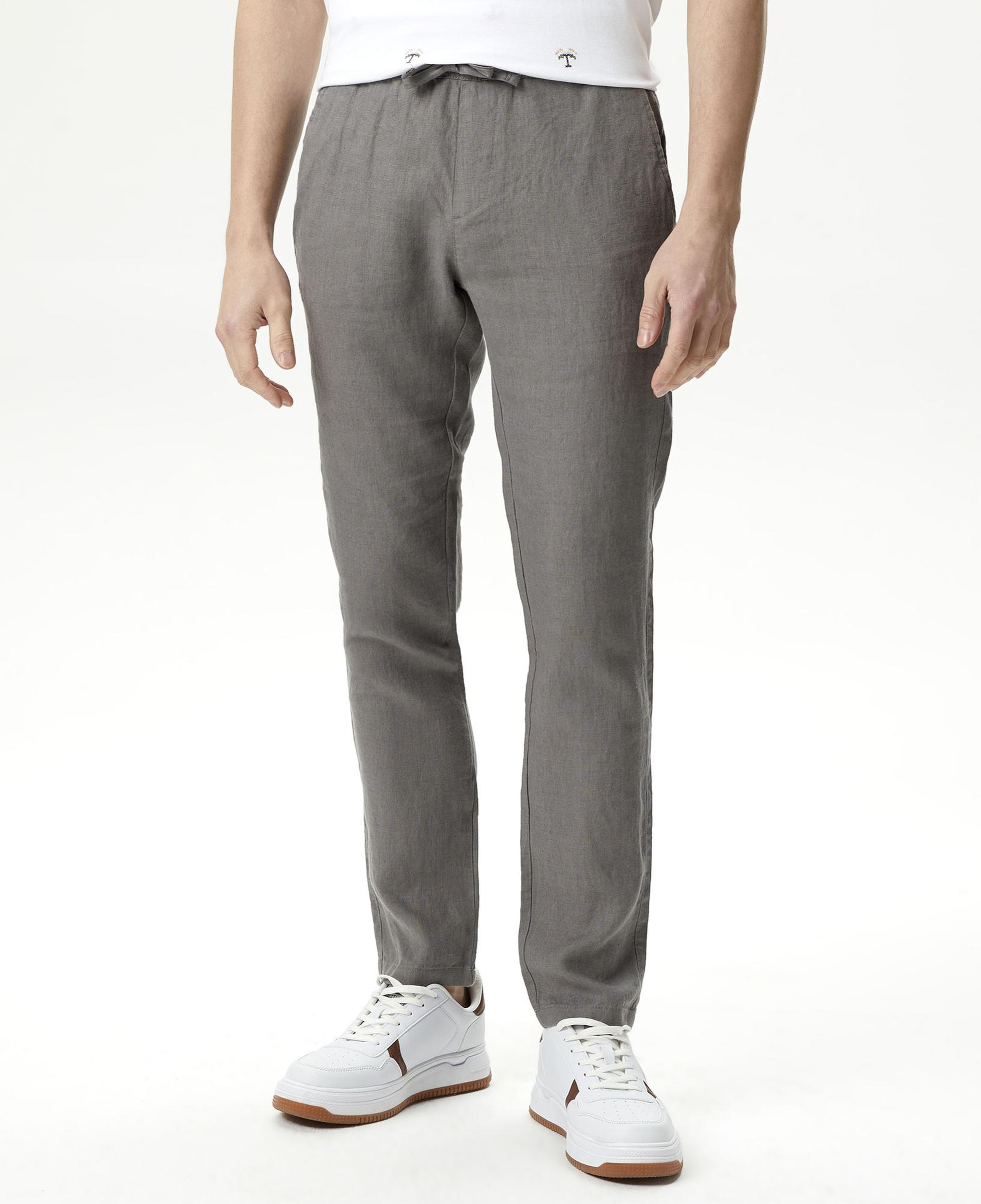 Nautica Erkek Gri Keten Pantolon