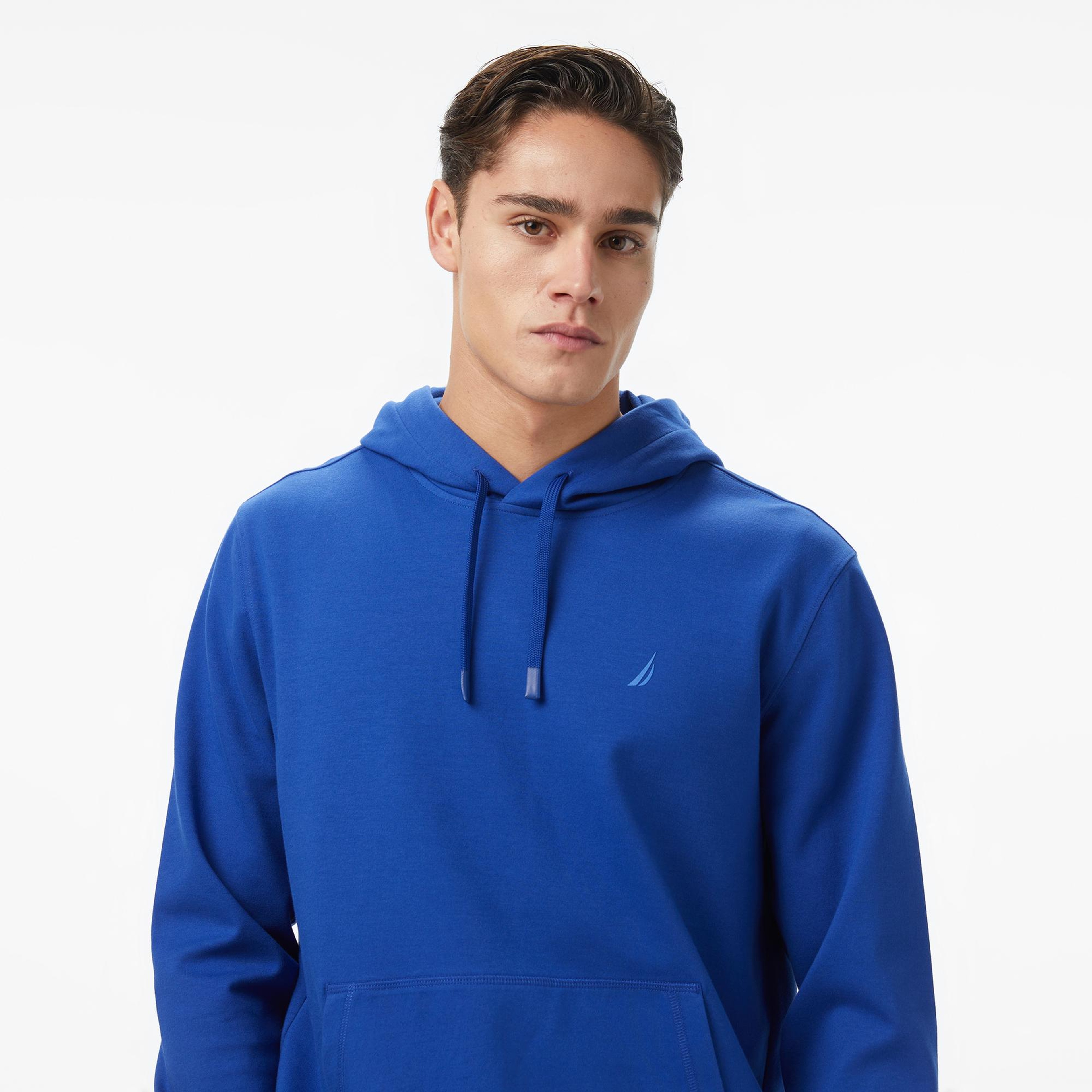 Nautica Erkek Mavi Classic Fit Kapüşonlu Sweatshirt