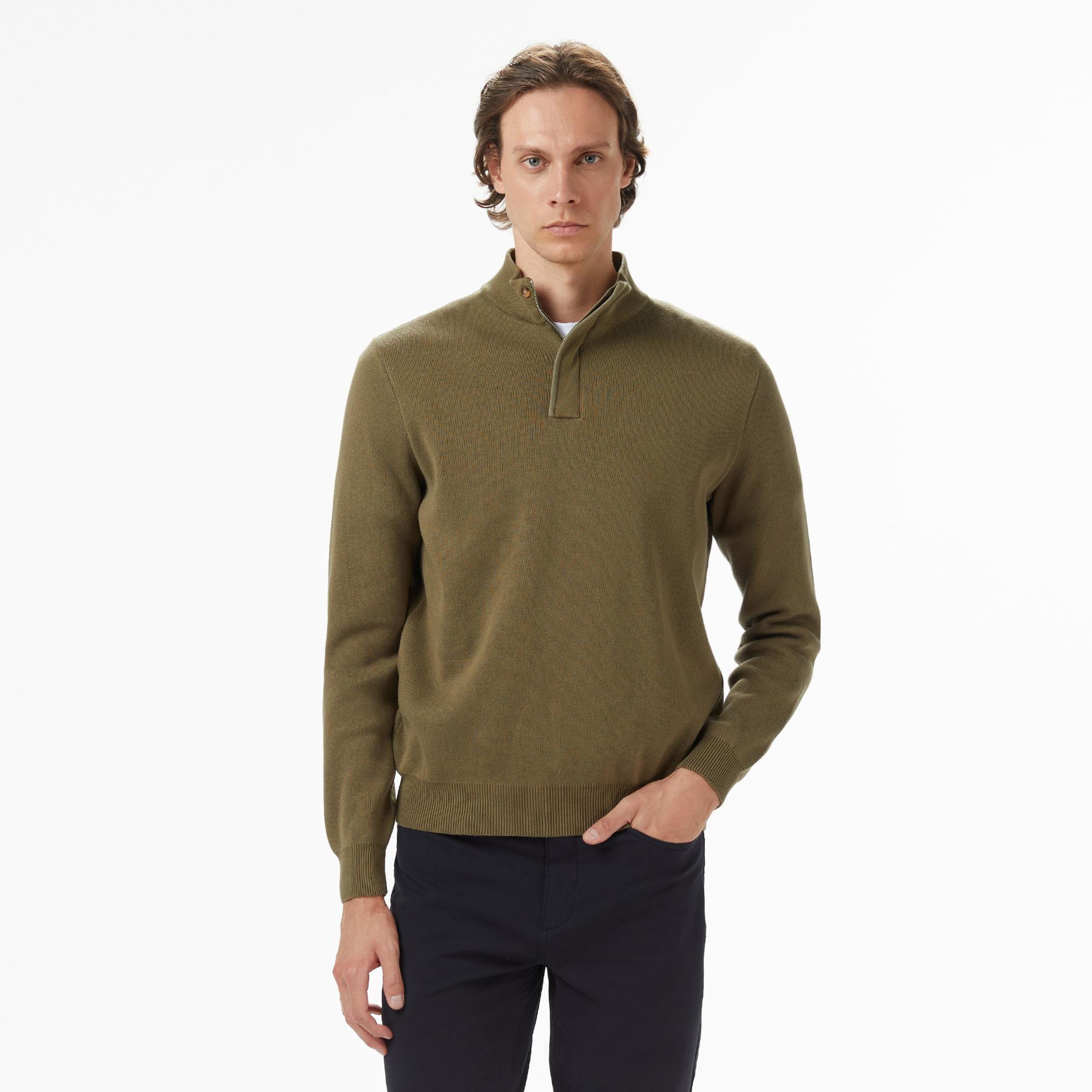 Nautica Erkek Yeşil Classic Fit Kazak