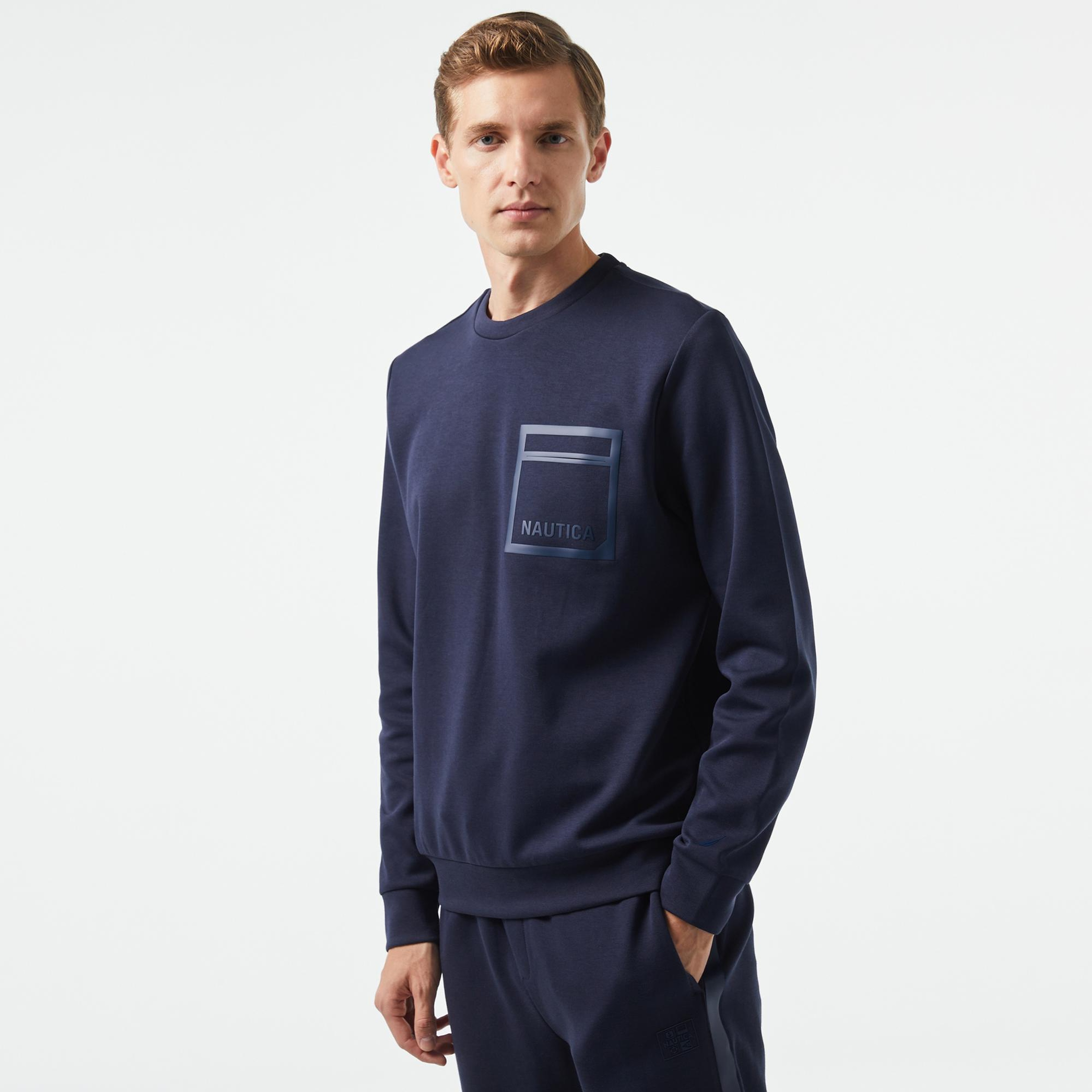 Nautica Erkek Lacivert Regular Fit Sweatshirt