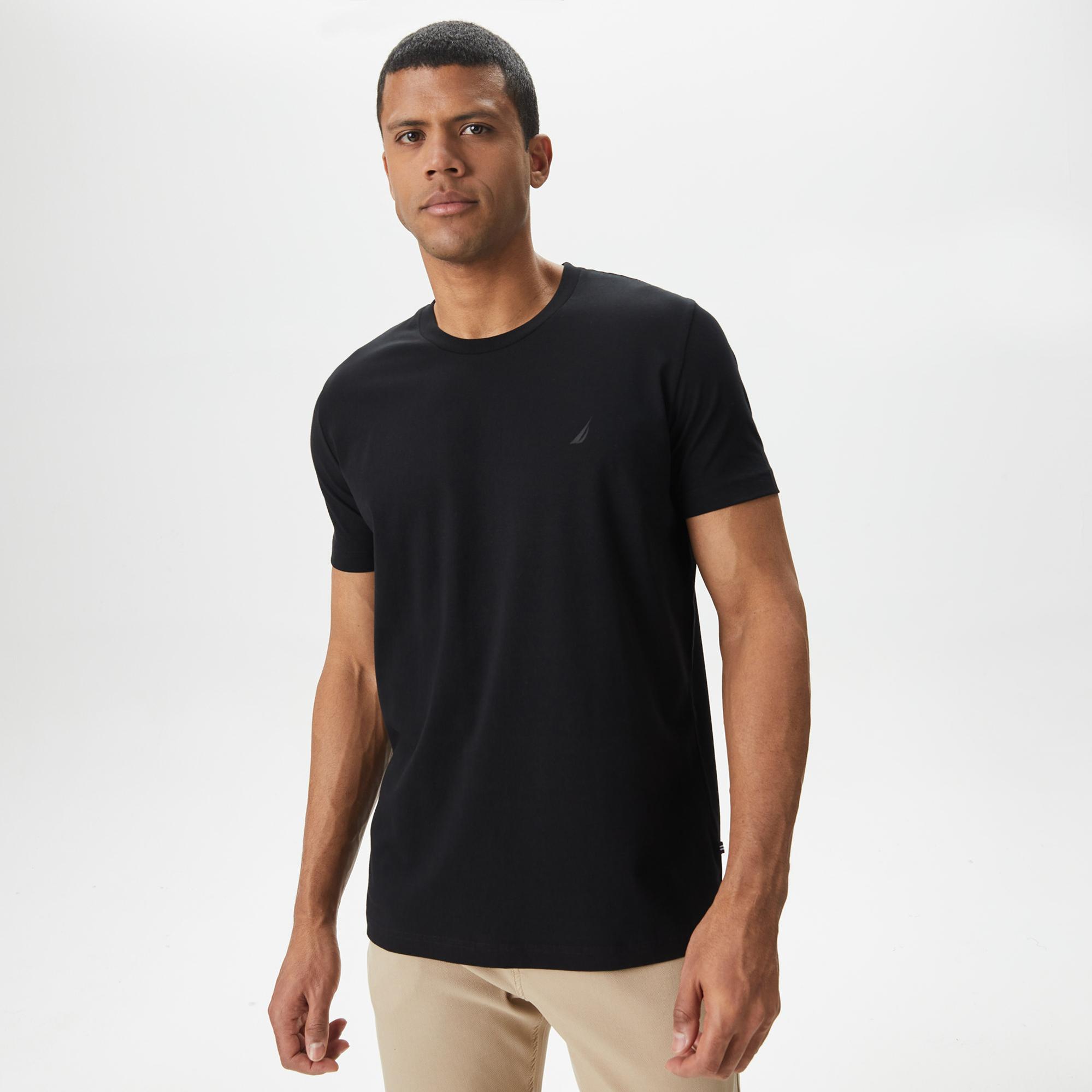 Nautica Erkek Siyah Standart Fit T-Shirt