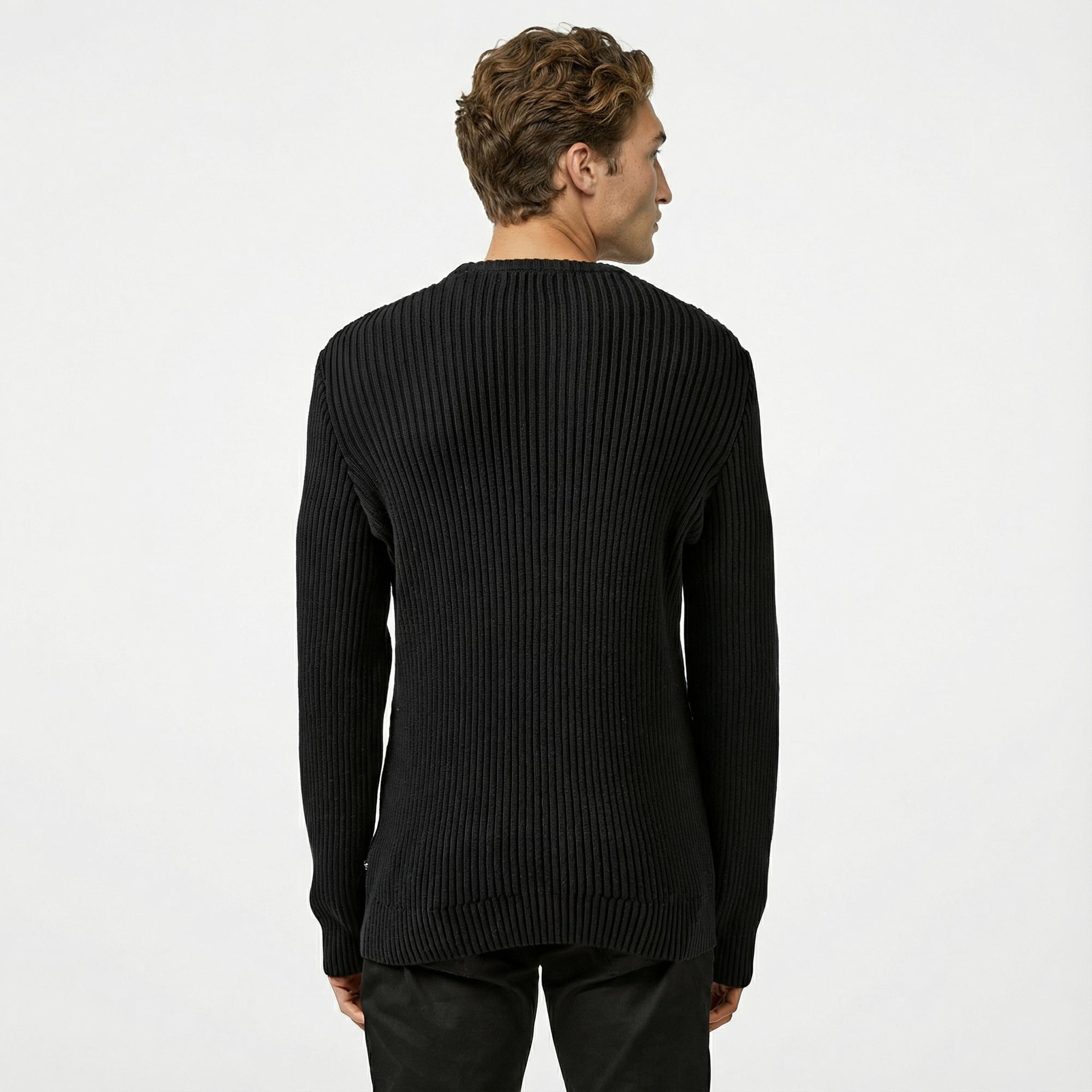 Nautica Erkek Siyah Regular Fit Triko