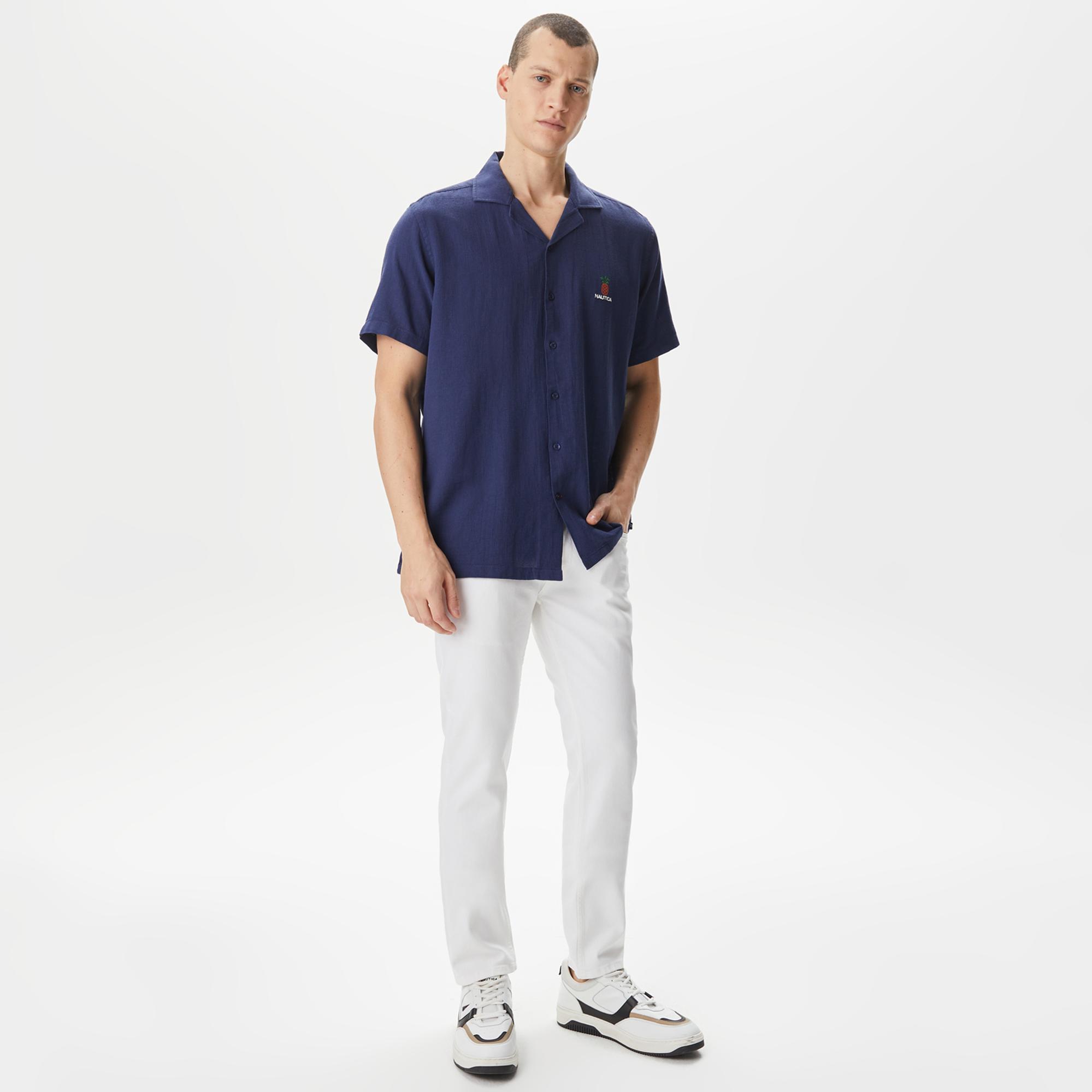 Nautica Erkek Beyaz Slim Fit Jean