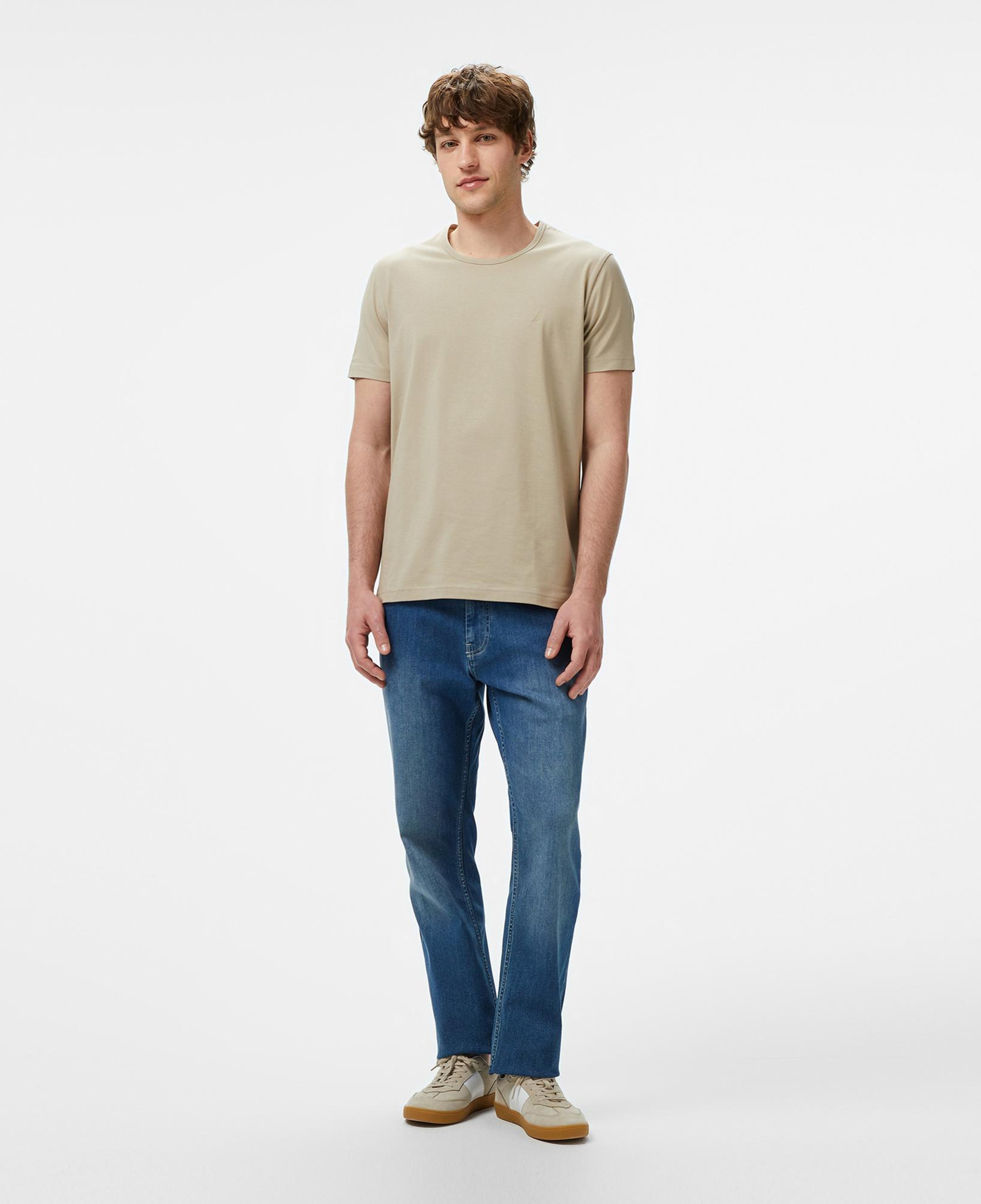 Nautica Erkek Bej Regular Fit T-Shirt