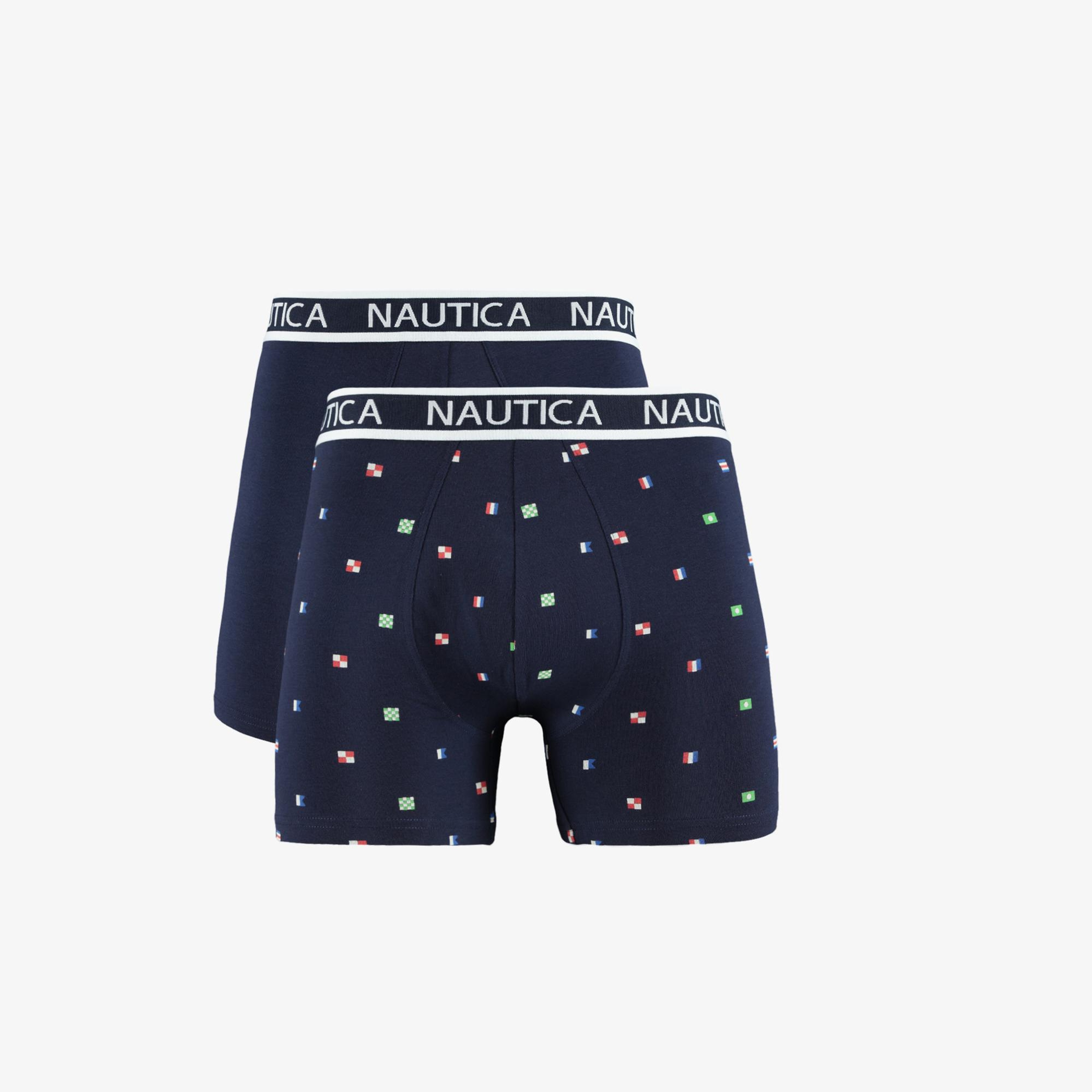 Nautica Erkek Lacivert Desenli 2'li Boxer