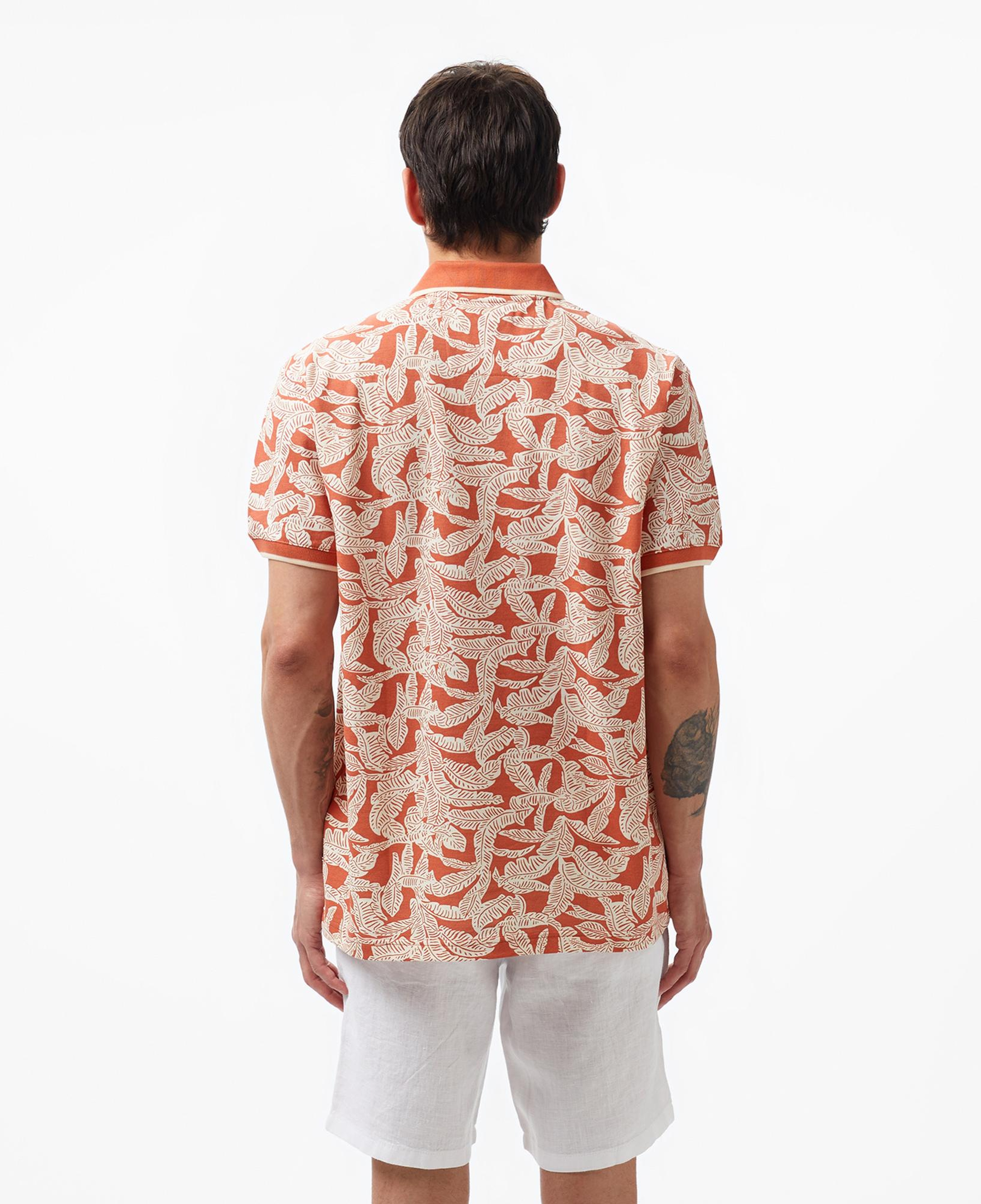 Nautica Erkek Turuncu Classic Fit Kısa Kollu Baskılı Polo Yaka T-Shirt