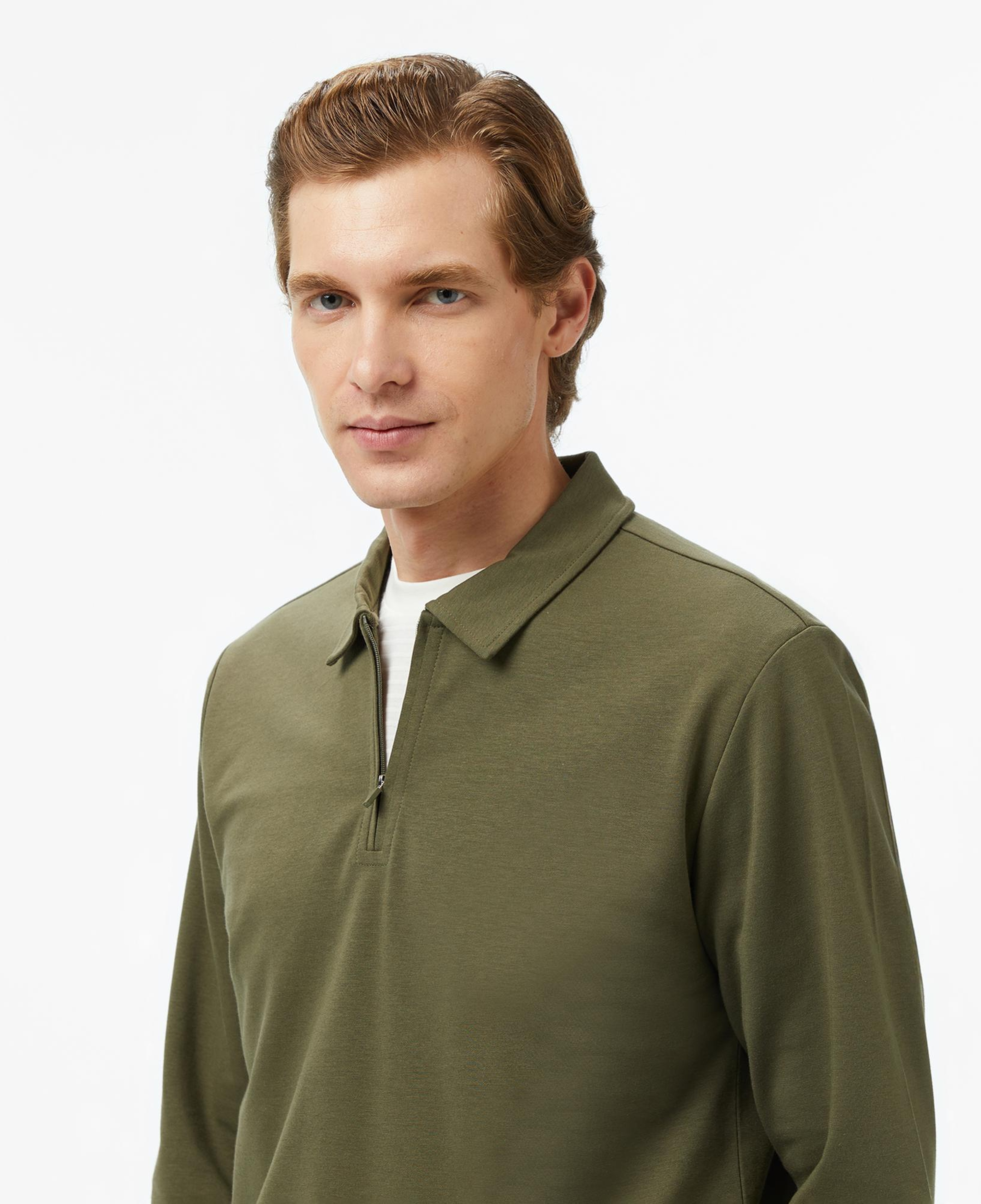 Nautica Erkek Yeşil Classic Fit Uzun Kollu Polo Yaka T-Shirt