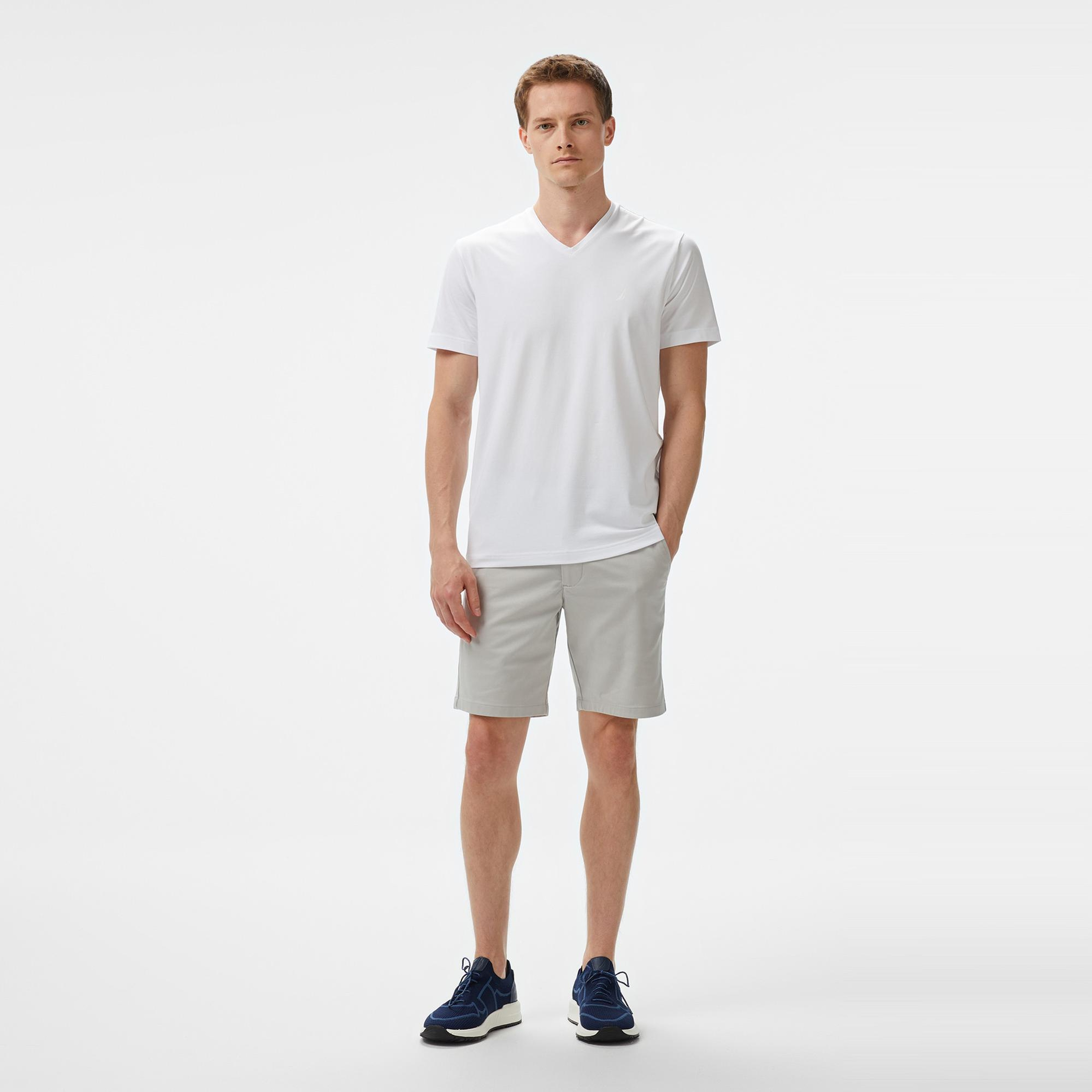 Nautica Erkek Beyaz Regular Fit T-Shirt