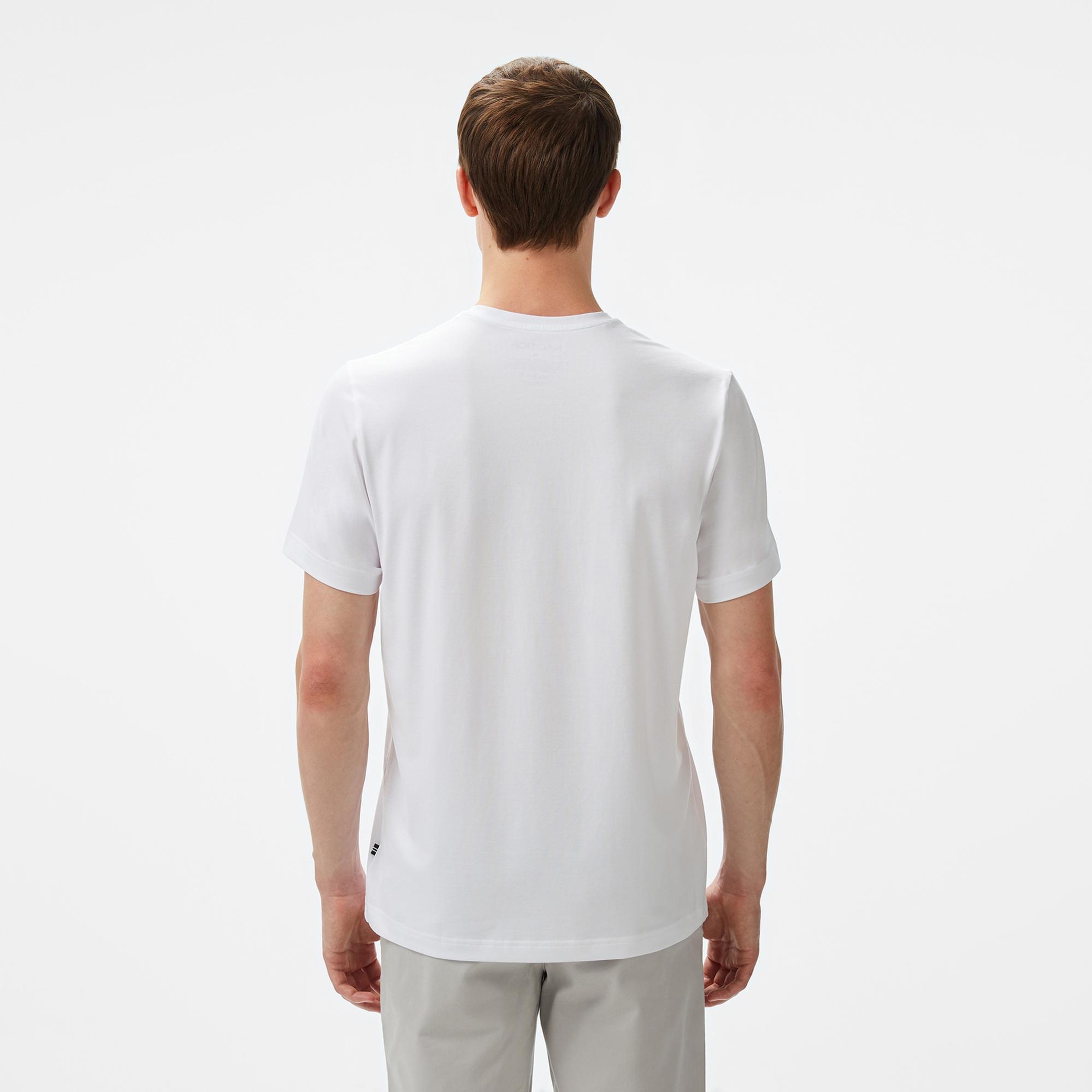 Nautica Erkek Beyaz Regular Fit T-Shirt
