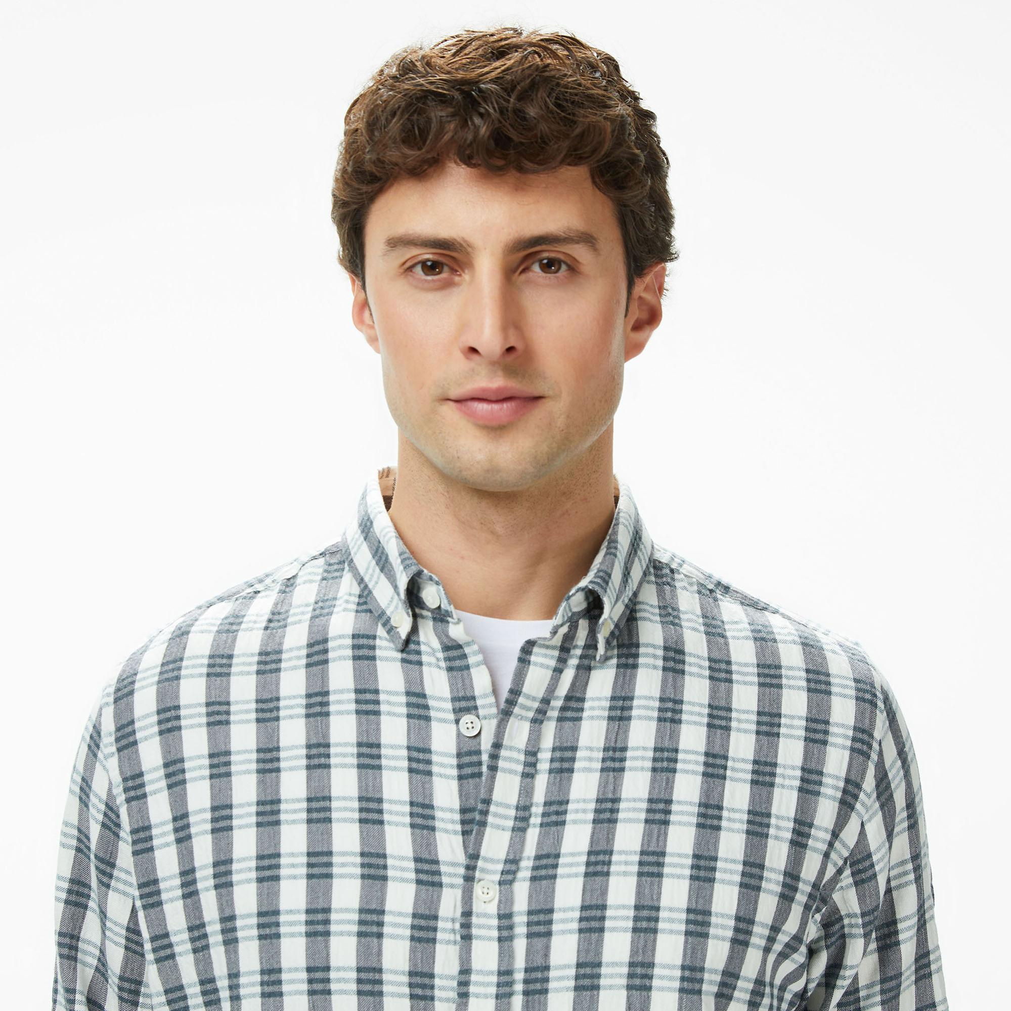 Nautica Erkek Yeşil Kareli Classic Fit Gömlek