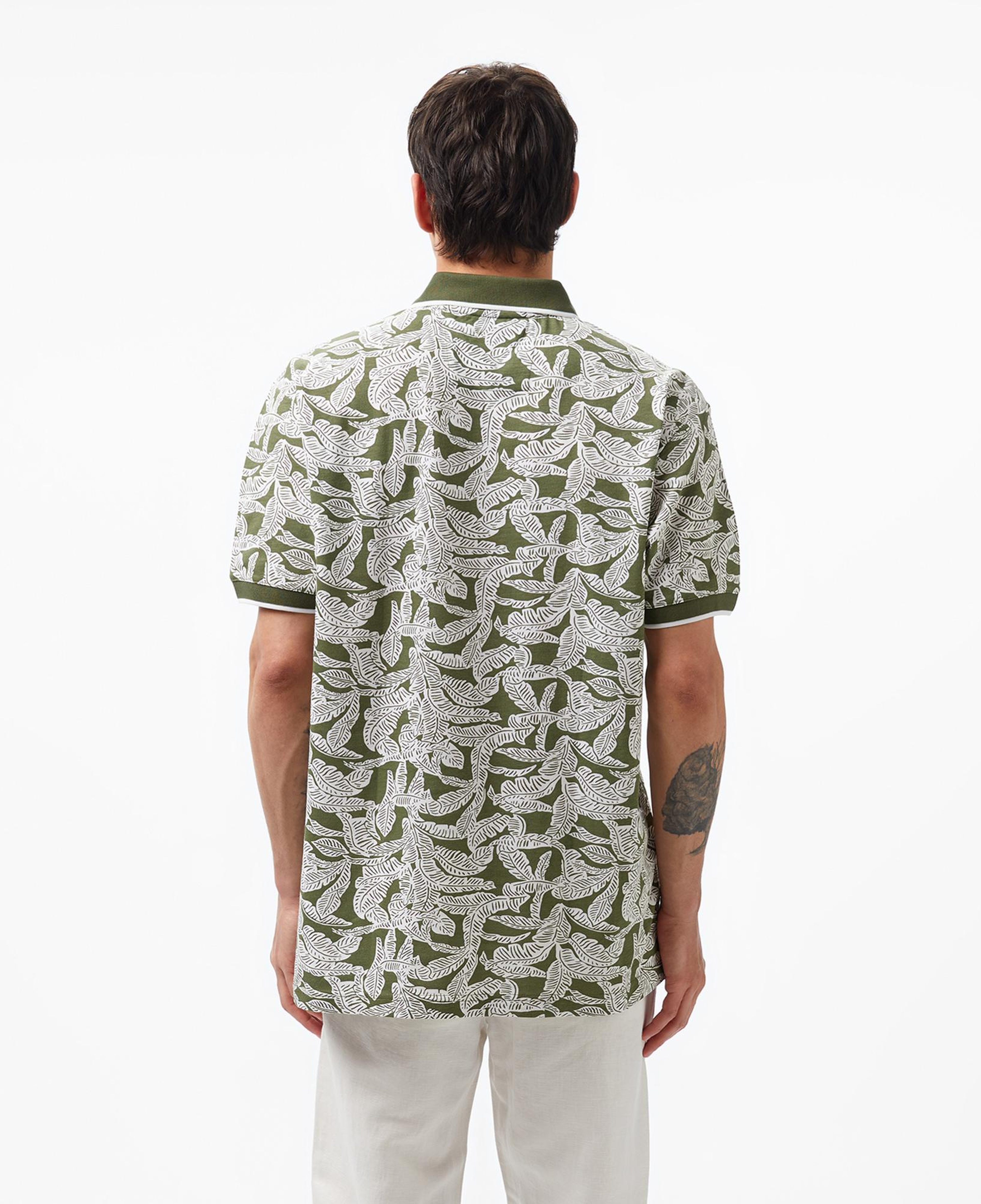 Nautica Erkek Yeşil Classic Fit Kısa Kollu Baskılı Polo Yaka T-Shirt