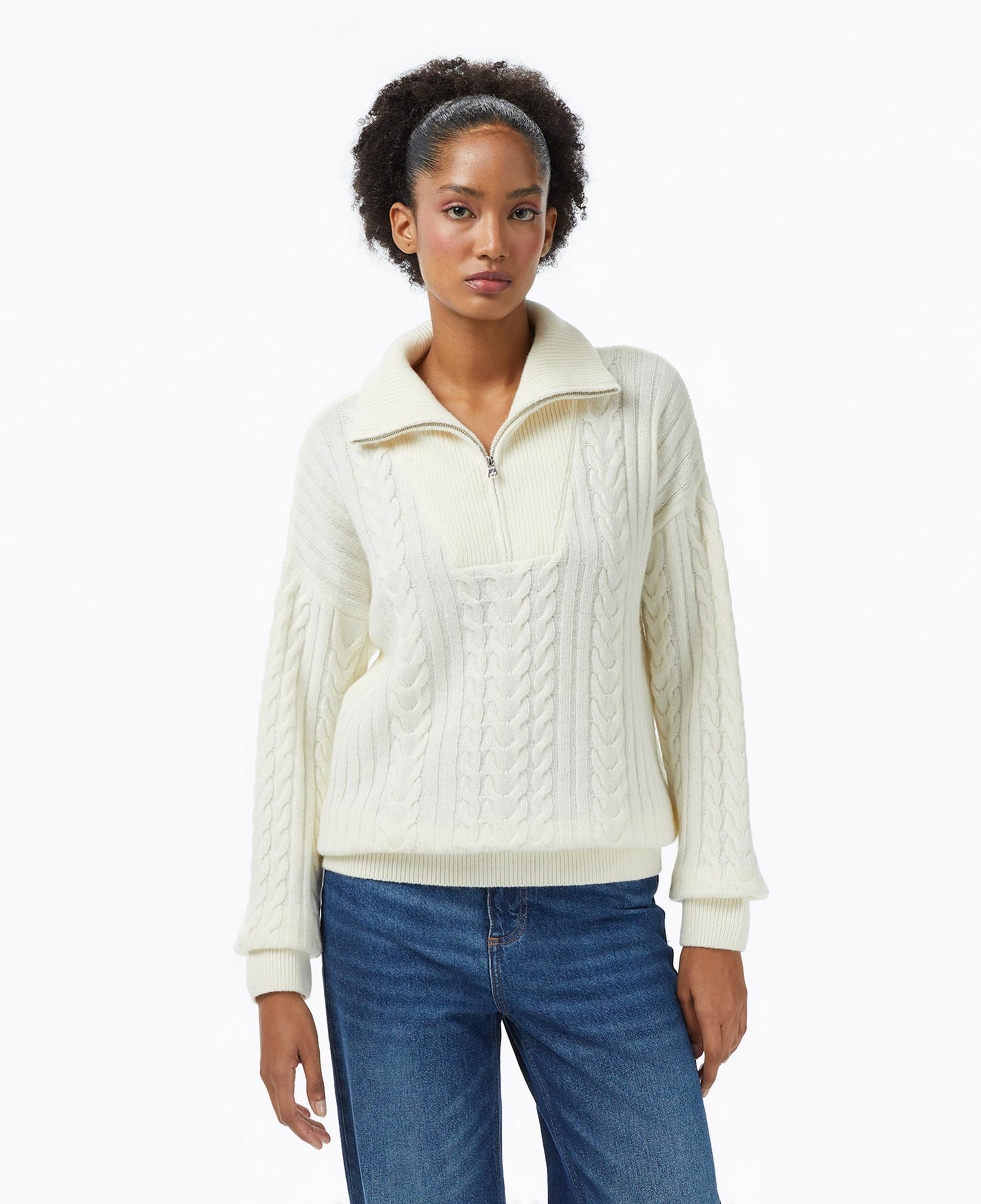 Nautica Kadın Krem Rengi Regular Fit Kazak