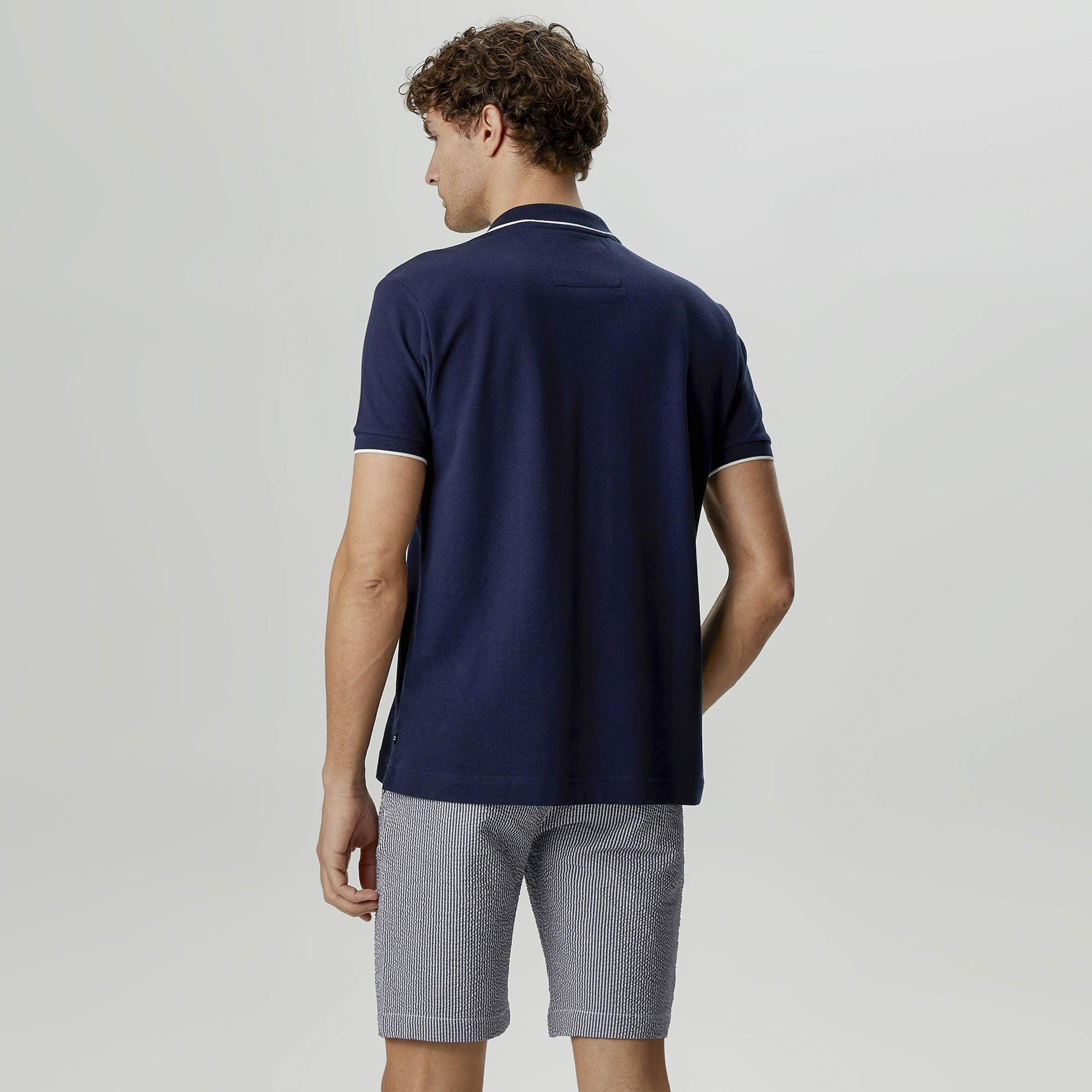 Nautica Erkek Lacivert Classic Fit Kısa Kollu Polo Yaka T-Shirt