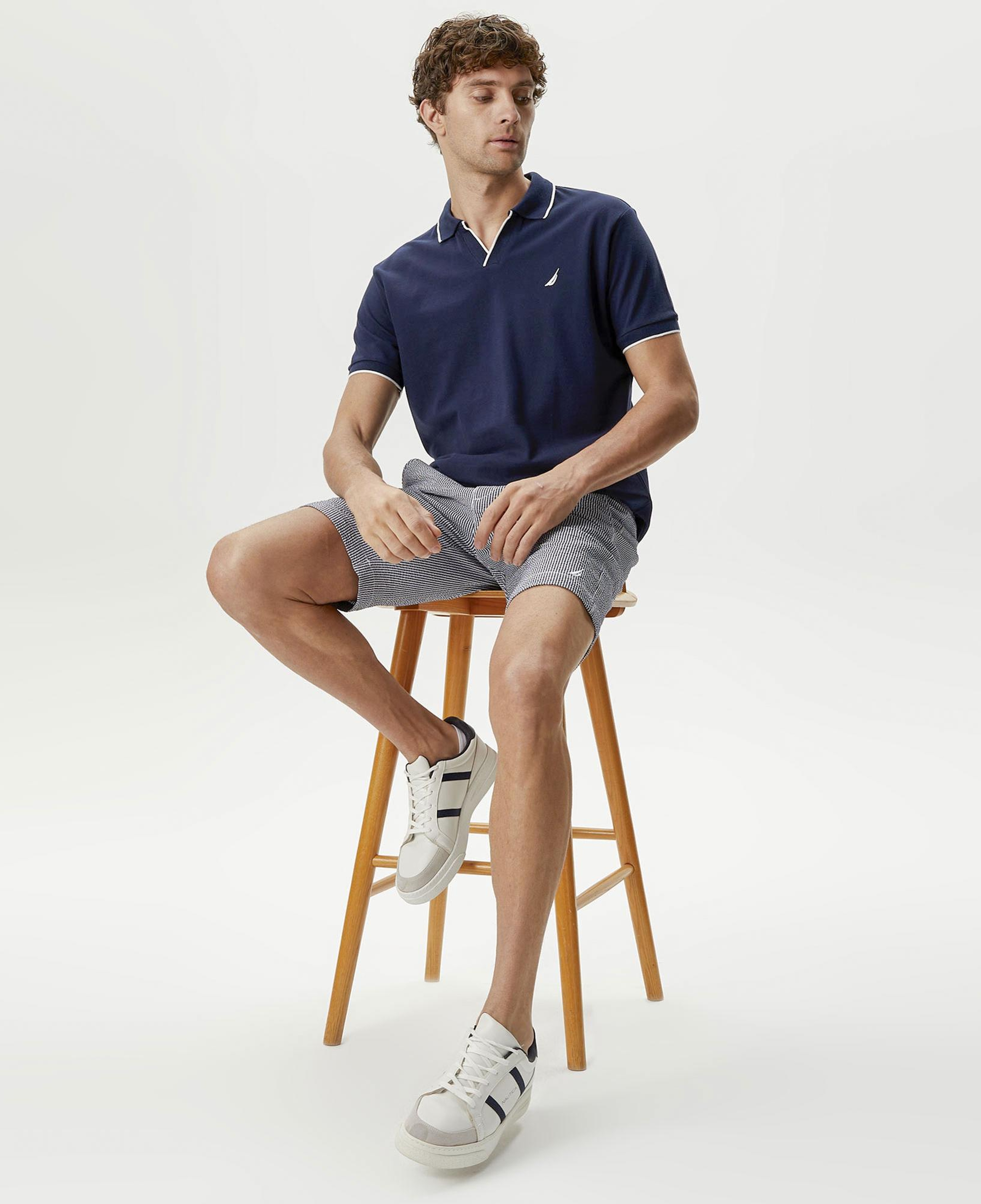 Nautica Erkek Lacivert Classic Fit Kısa Kollu Polo Yaka T-Shirt