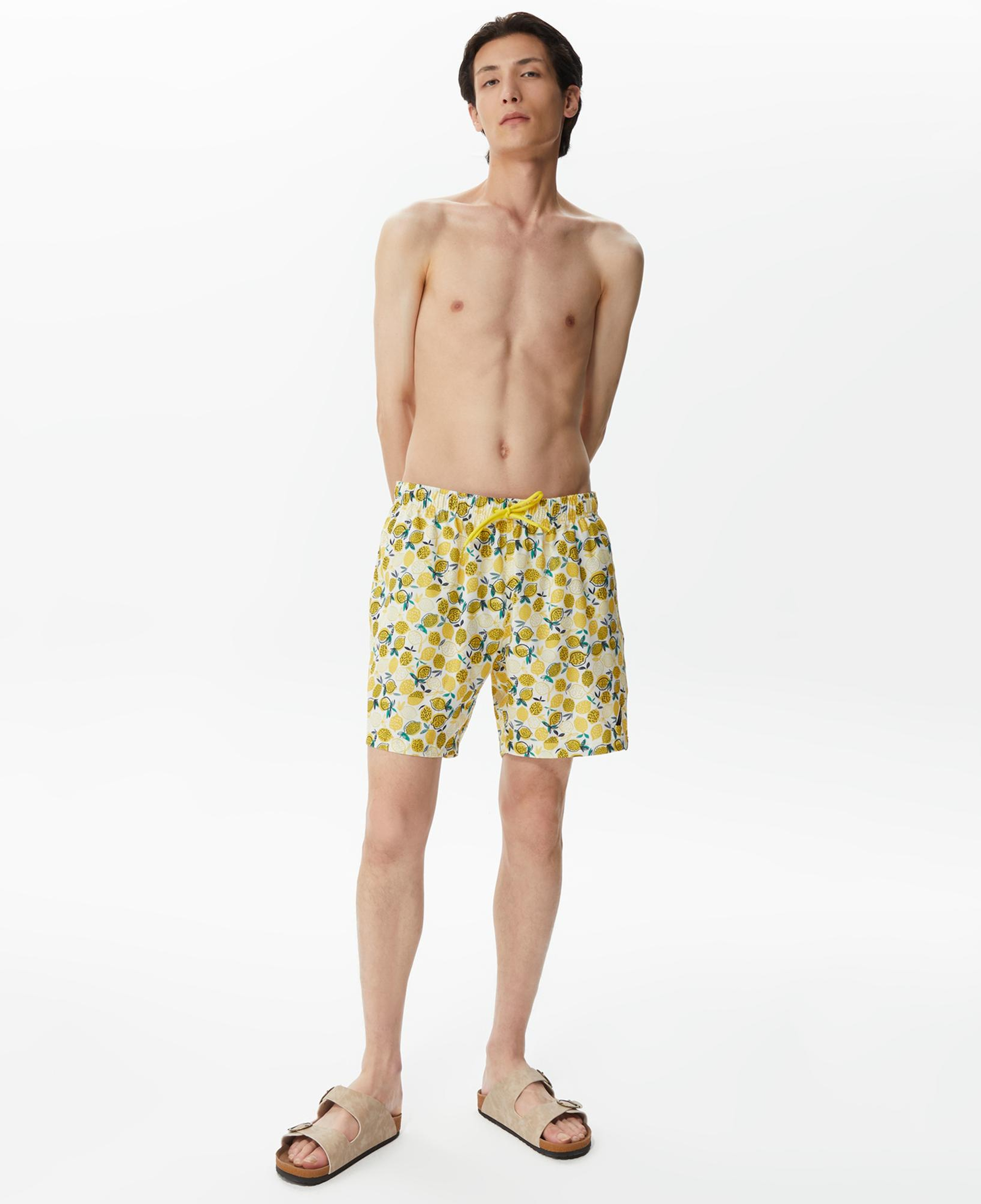 Nautica Erkek Sarı Baskılı Deniz Şortu