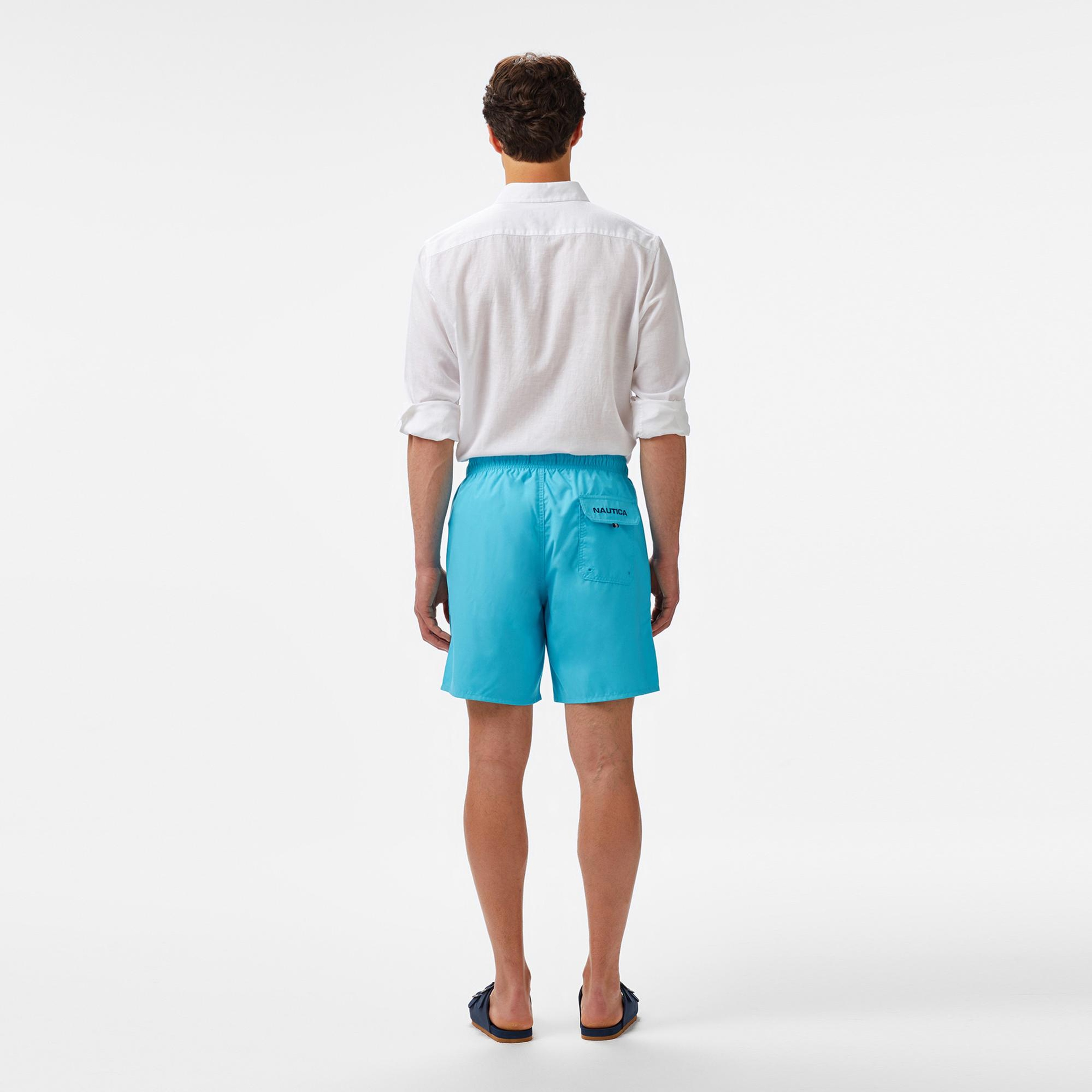 Nautica Erkek Mavi Regular Fit Deniz Şortu