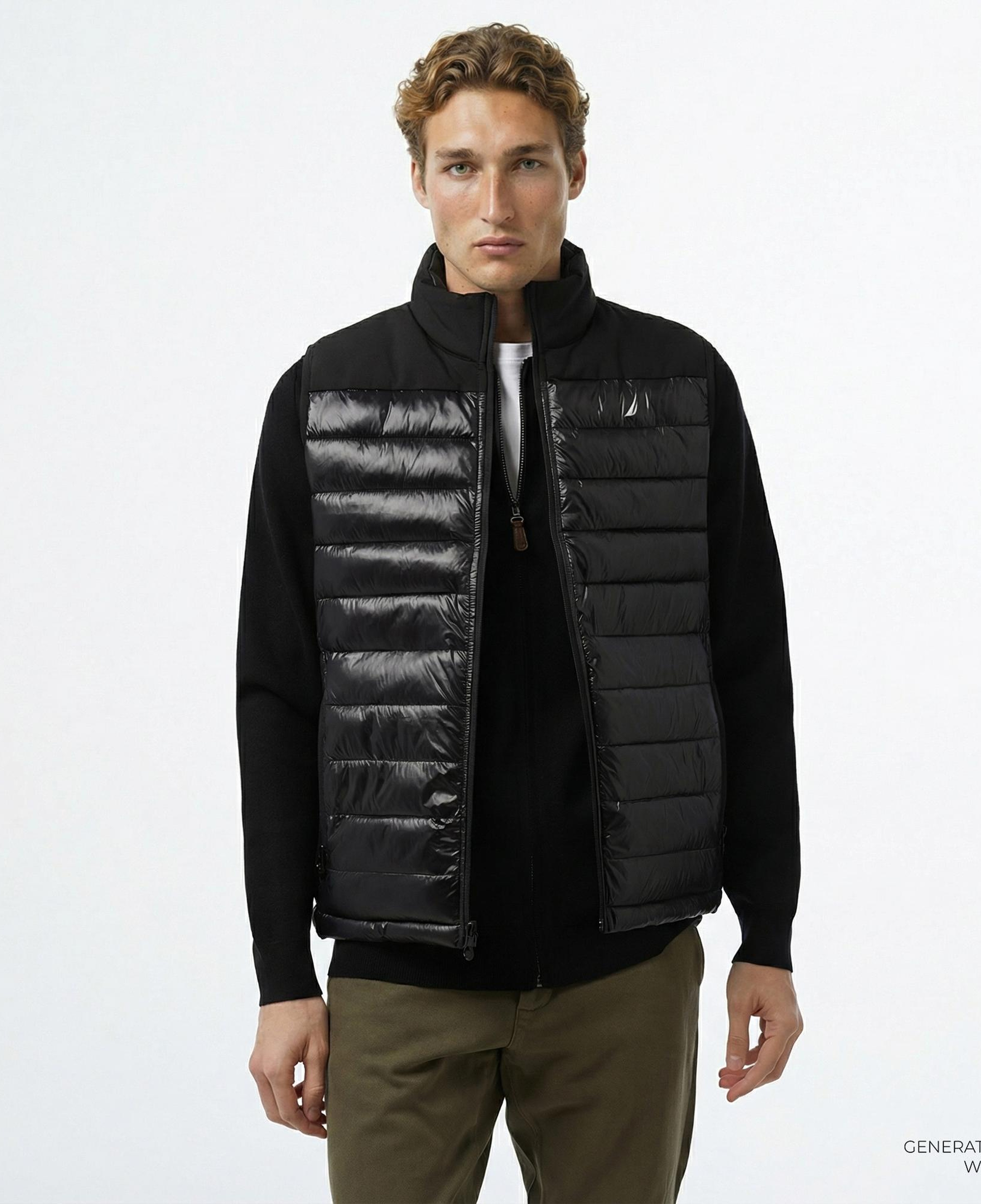 Nautica Erkek Siyah Çift Taraflı Yelek