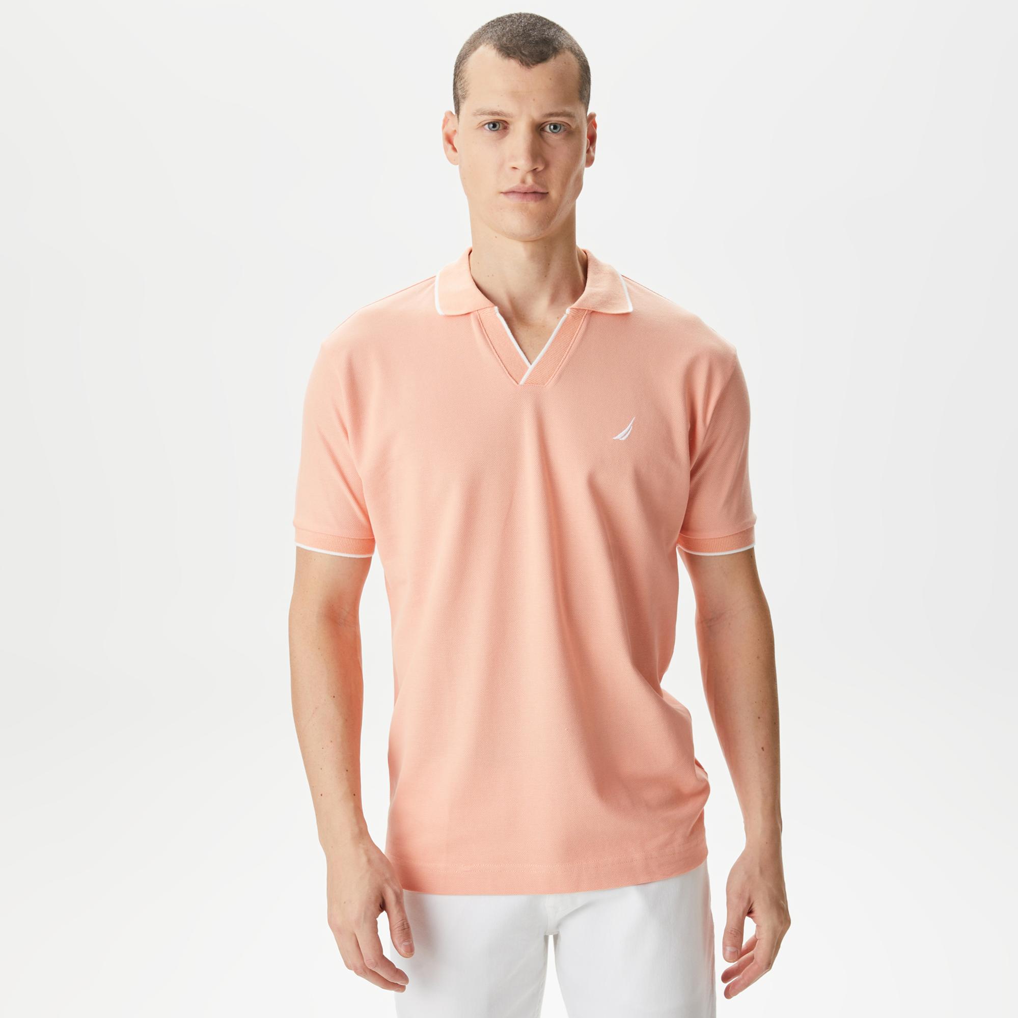Nautica Erkek Turuncu Classic Fit Kısa Kollu Polo Yaka T-Shirt