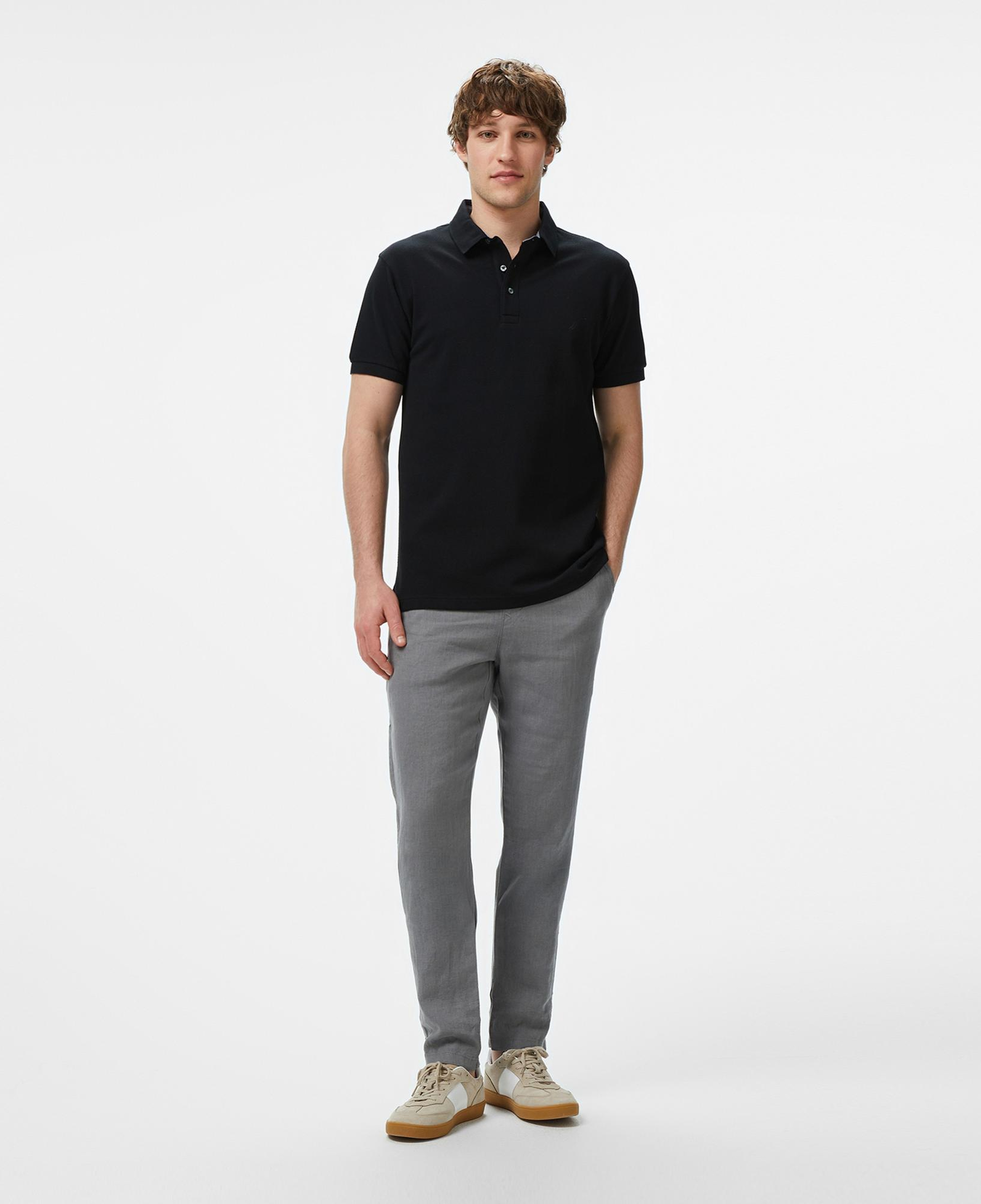 Nautica Erkek Siyah Classic Fit Polo Yaka T-Shirt