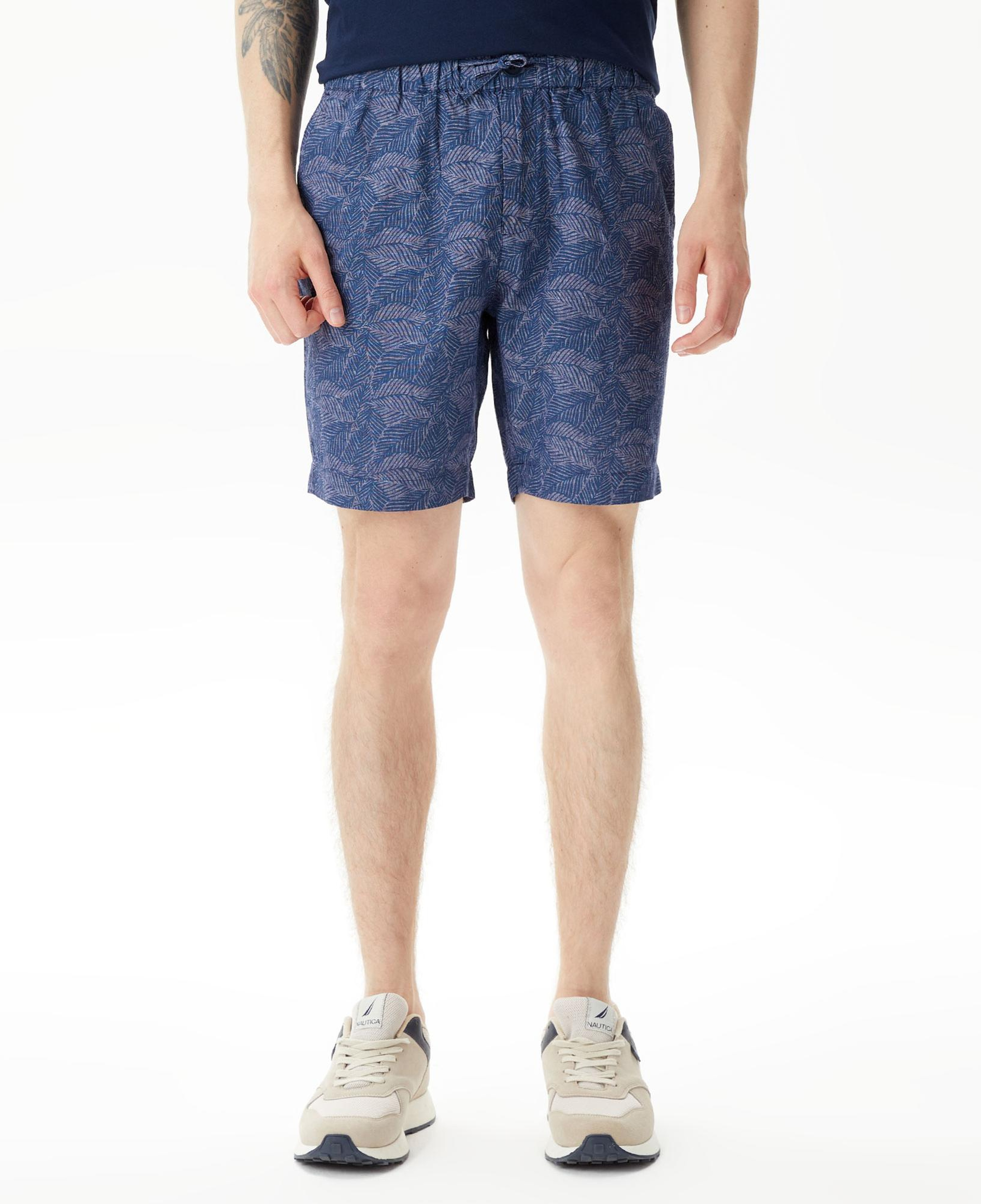 Nautica Erkek Lacivert Keten Bermuda