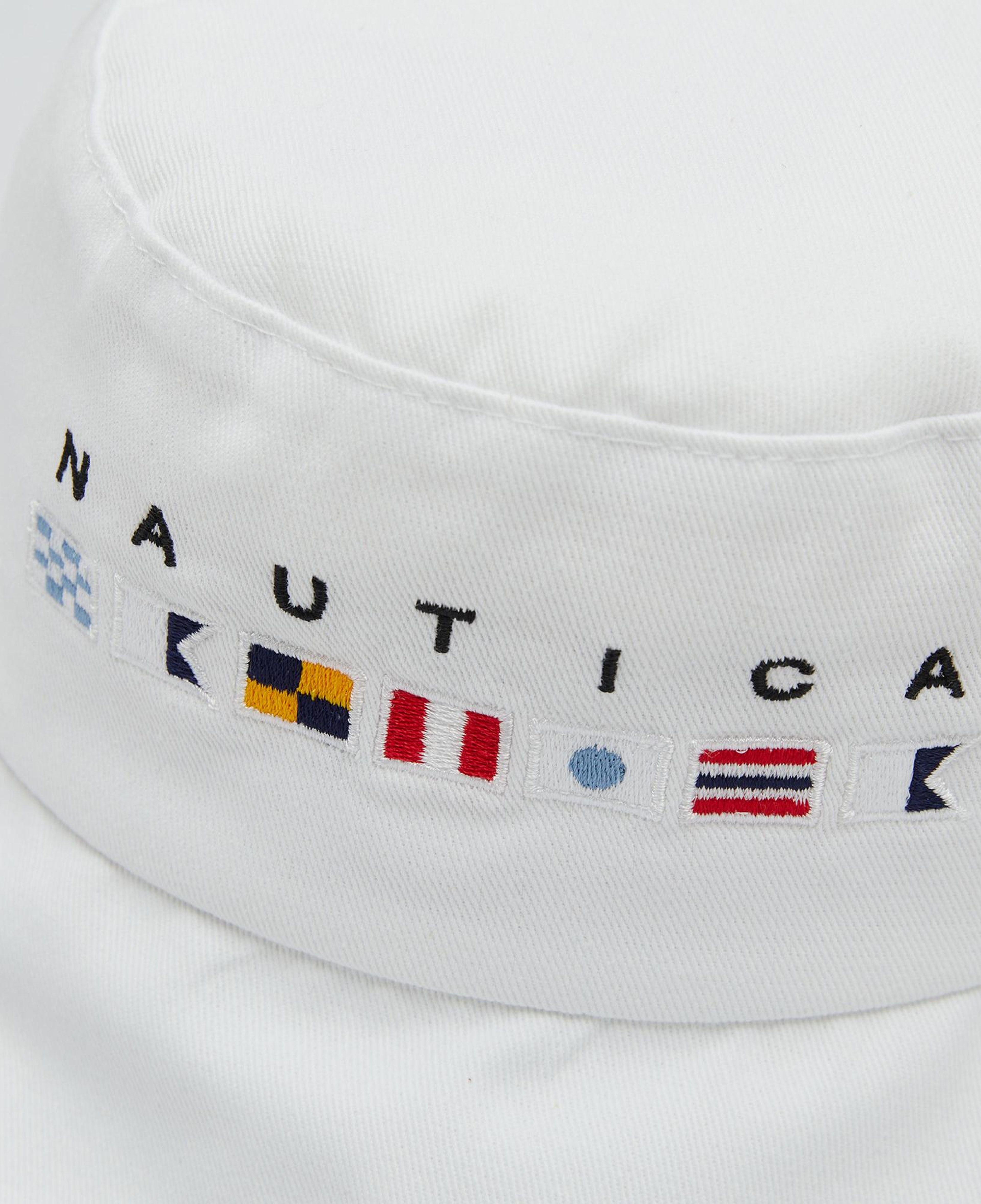 Nautica Unisex Beyaz Baskılı Şapka