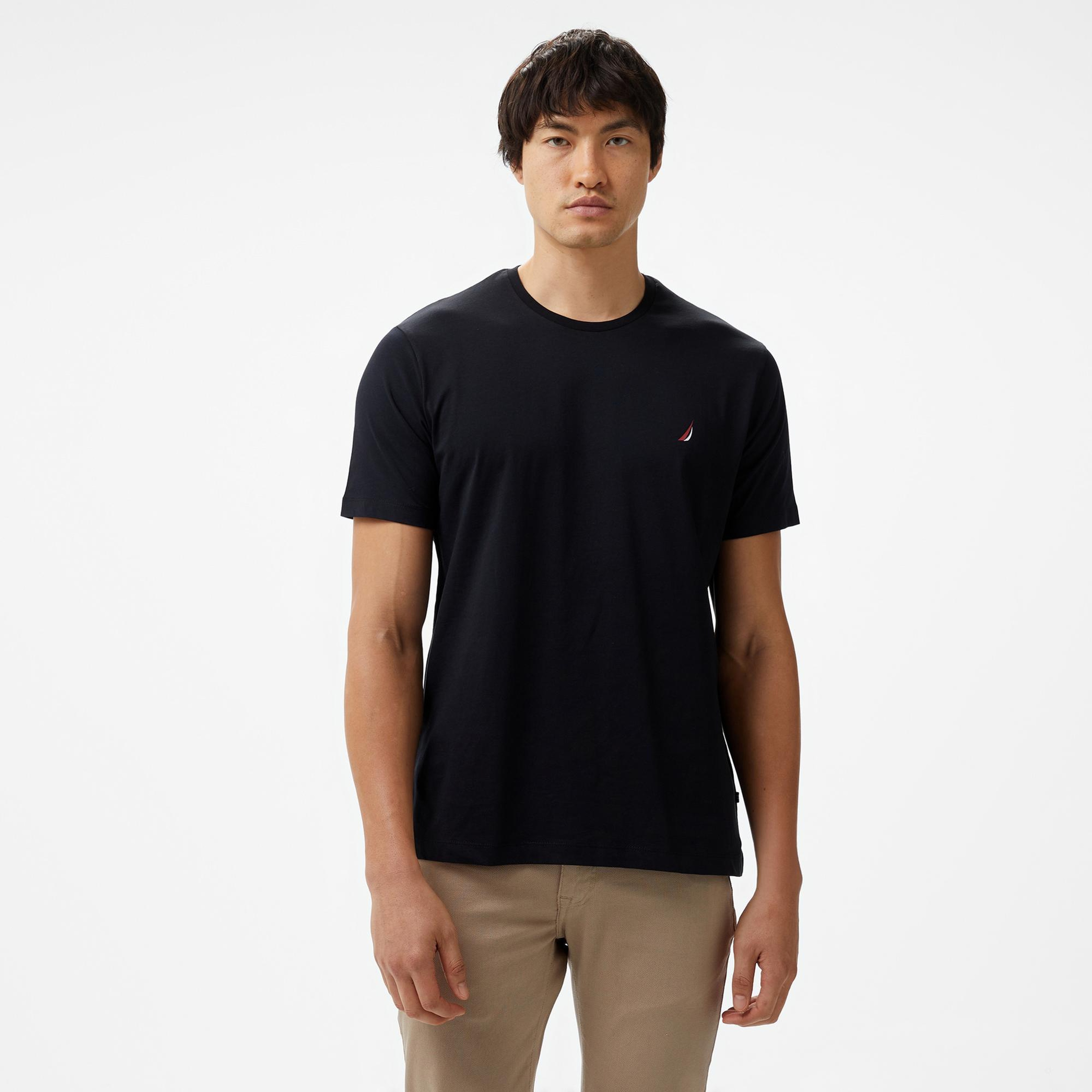 Nautica Erkek Siyah Standart Fit T-Shirt