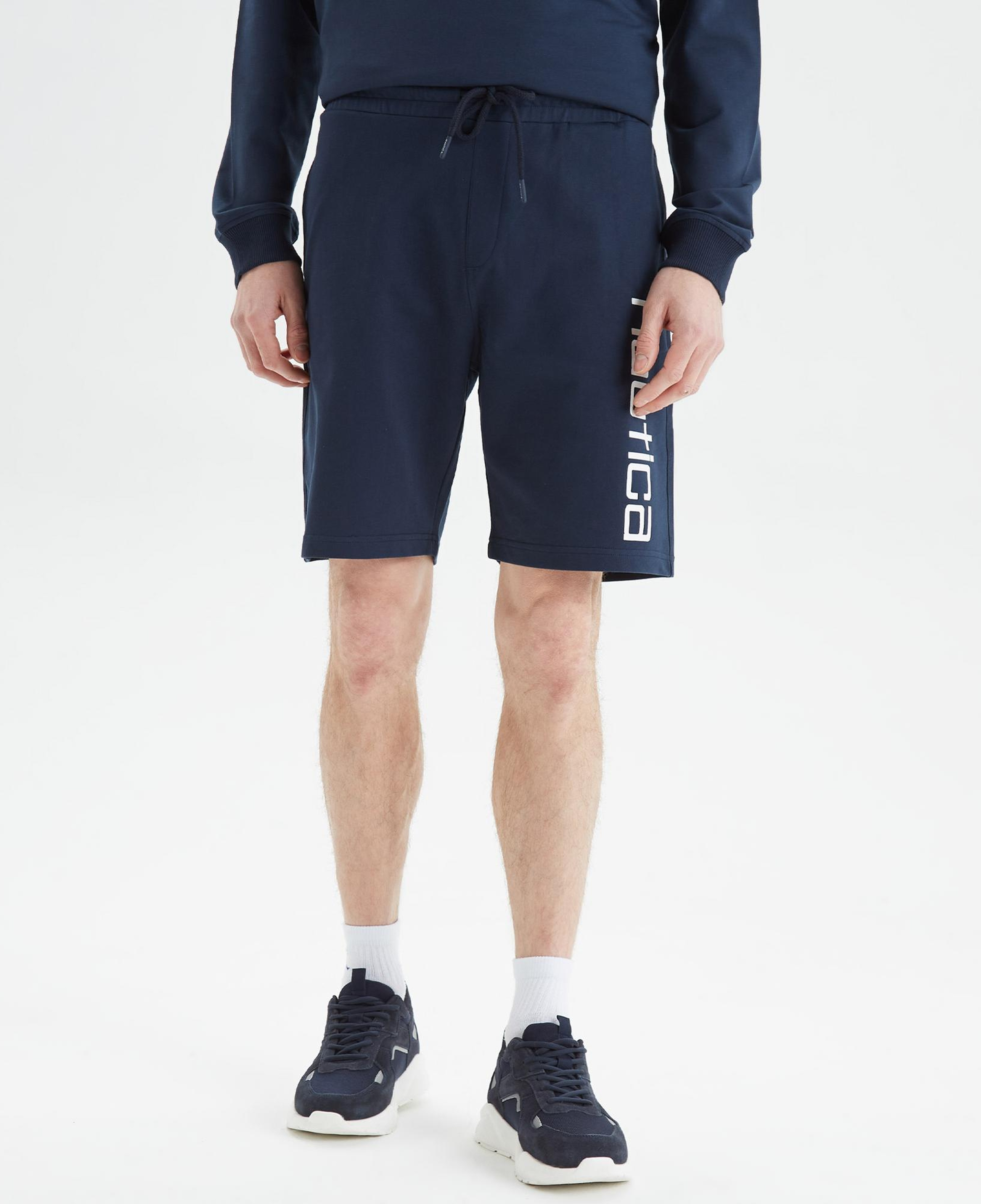 Nautica Erkek Lacivert Baskılı Standart Fit Şort