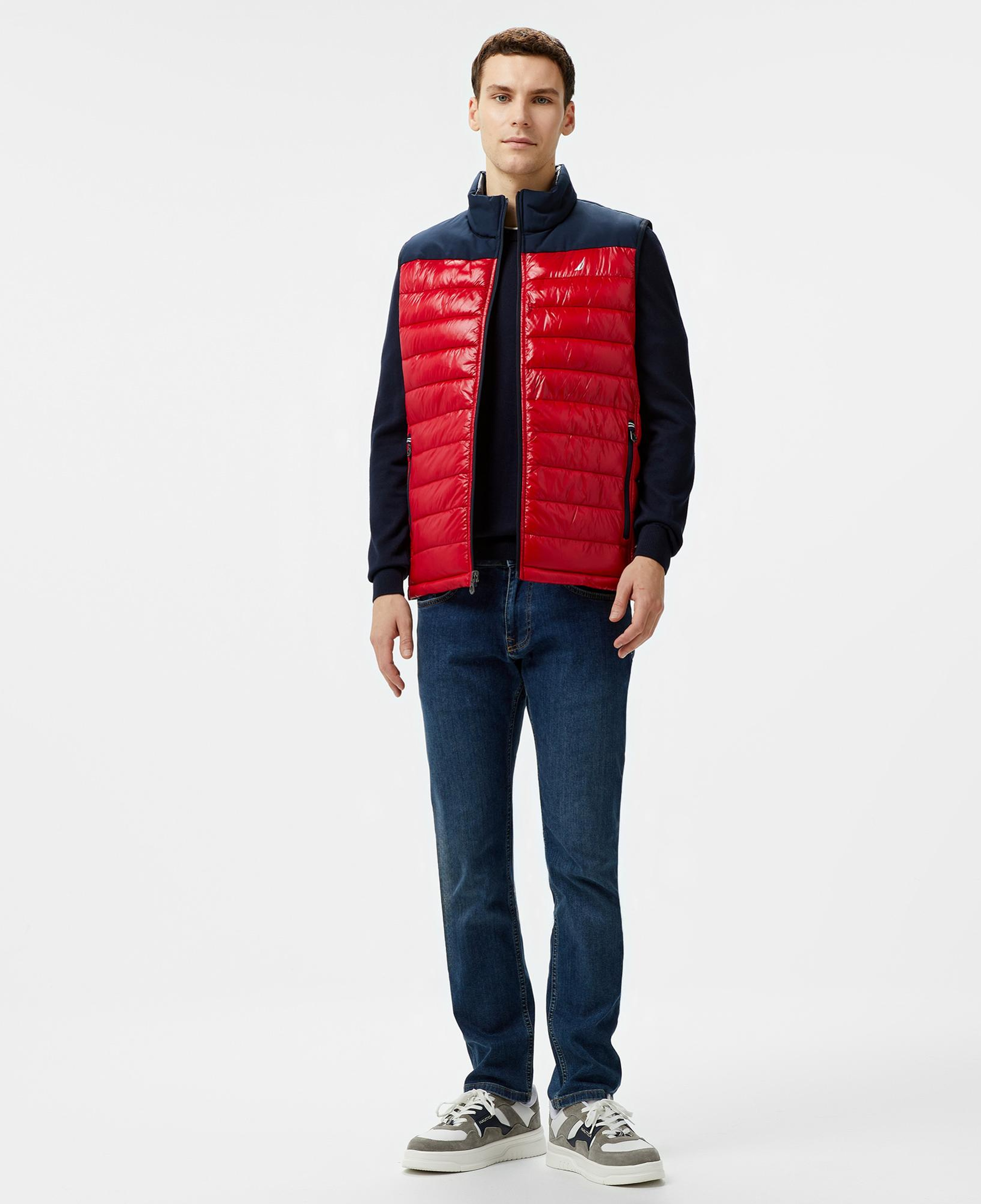 Nautica Erkek Kırmızı & Lacivert Çift Taraflı Yelek