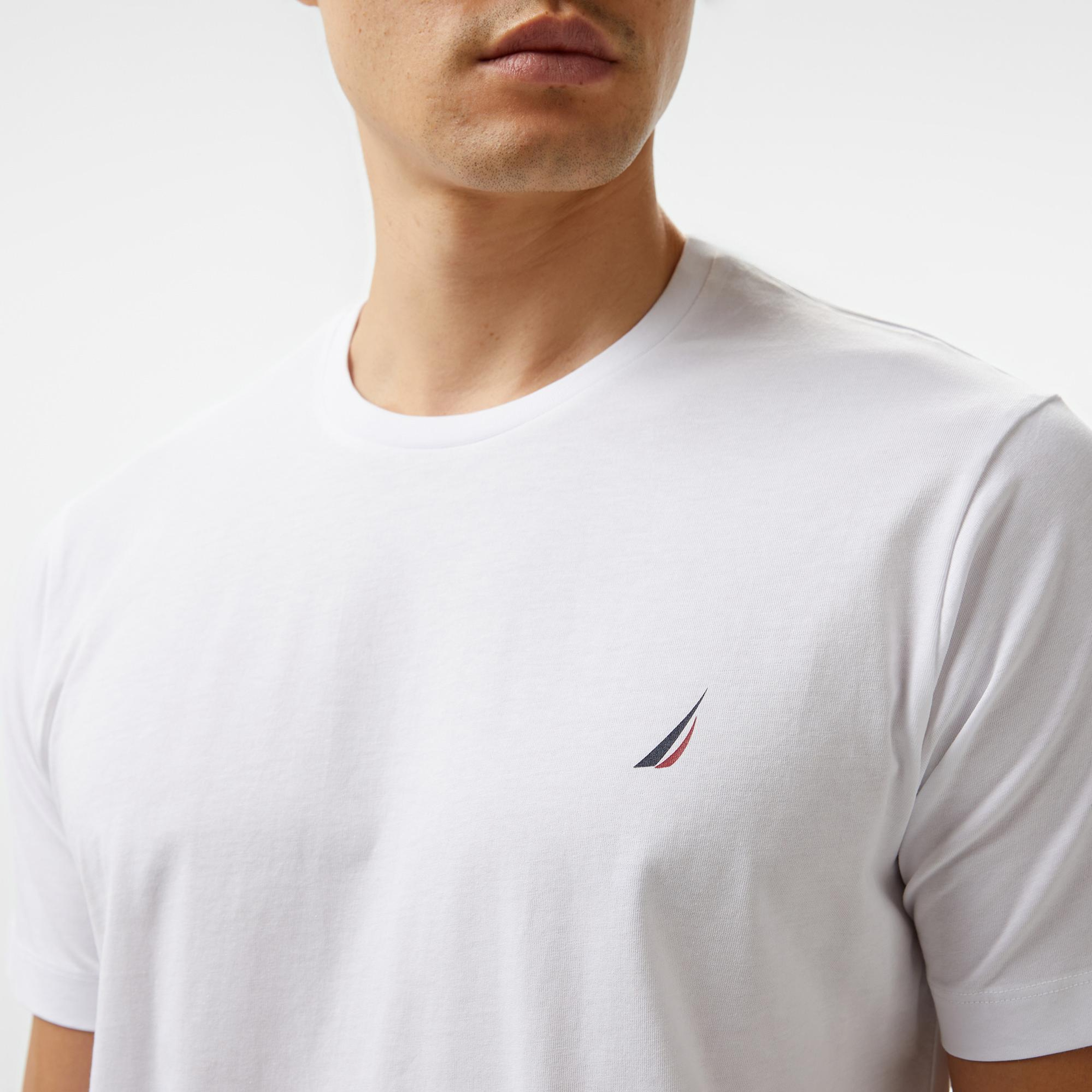 Nautica Erkek Beyaz Standart Fit T-Shirt