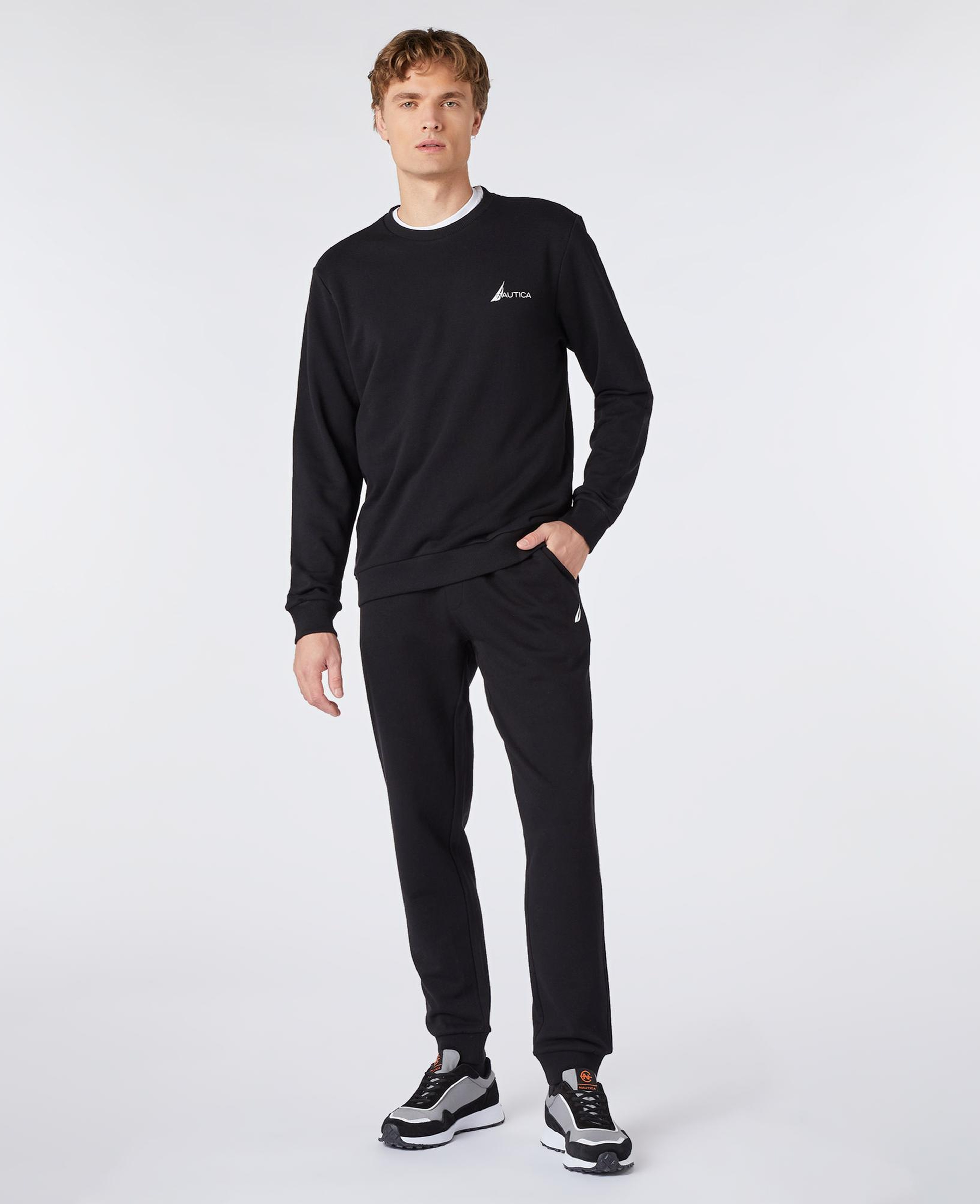 Nautica Erkek Siyah Standart Fit Sweatshirt