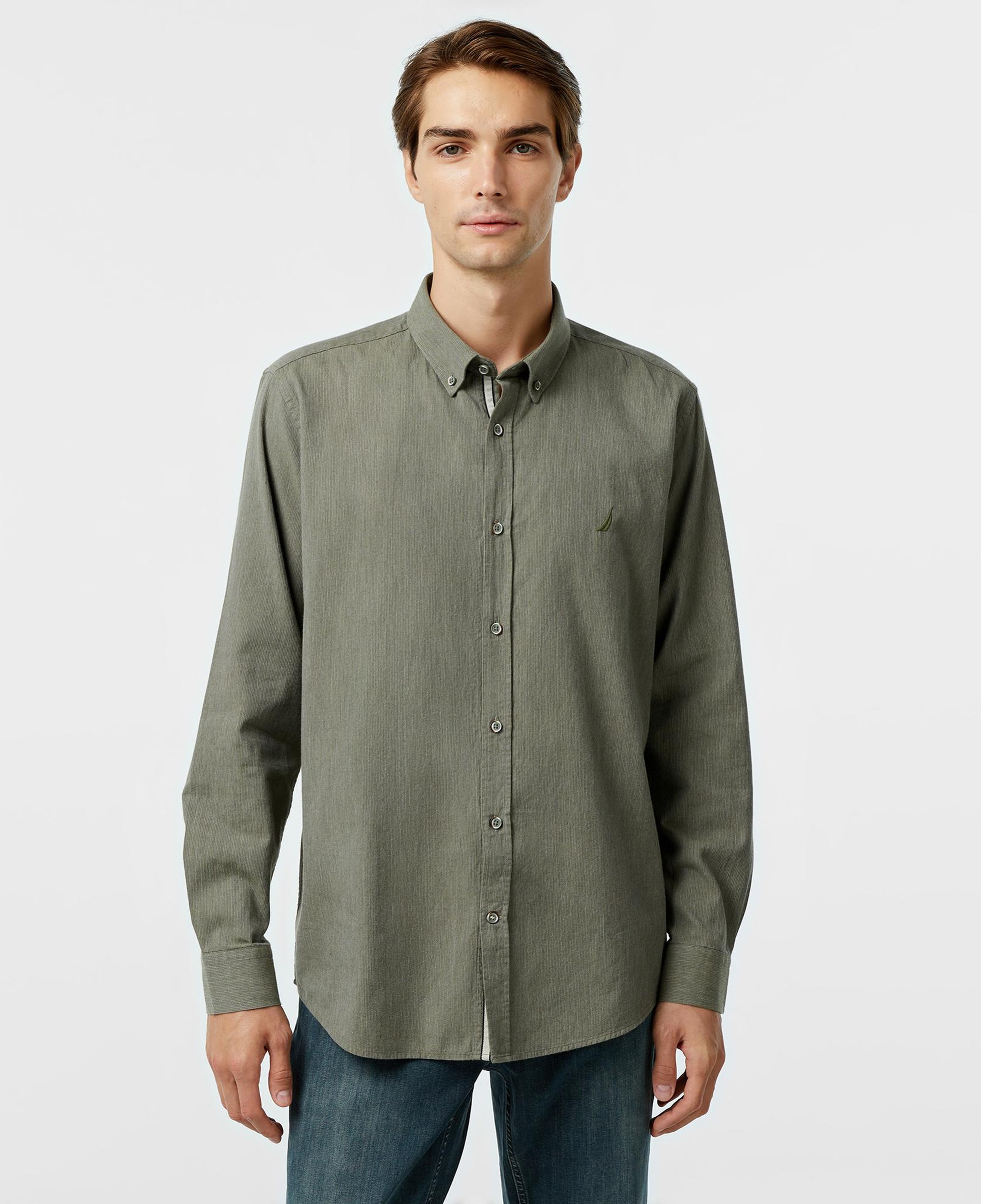 Nautica Erkek Yeşil Classic Fit Gömlek