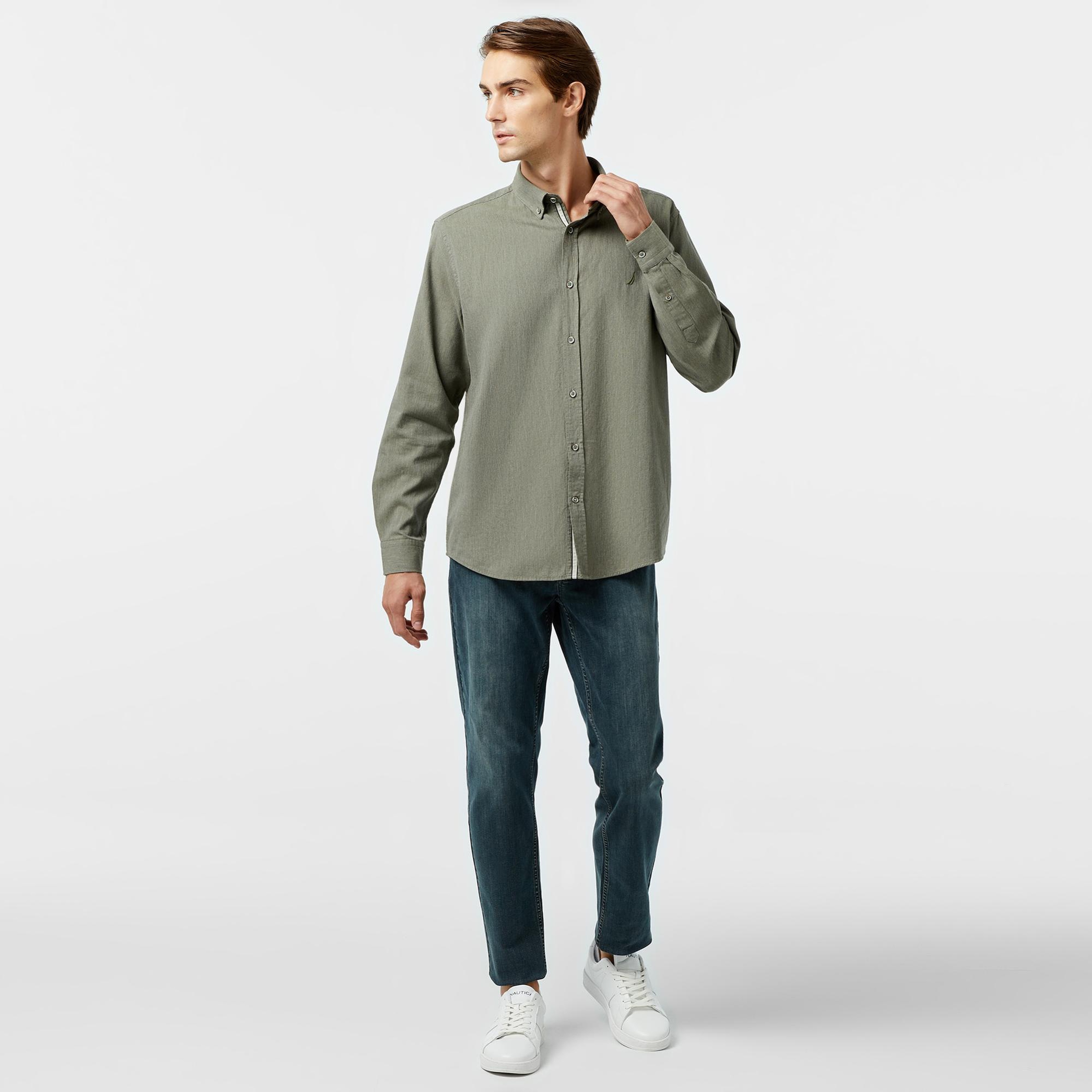 Nautica Erkek Yeşil Classic Fit Gömlek