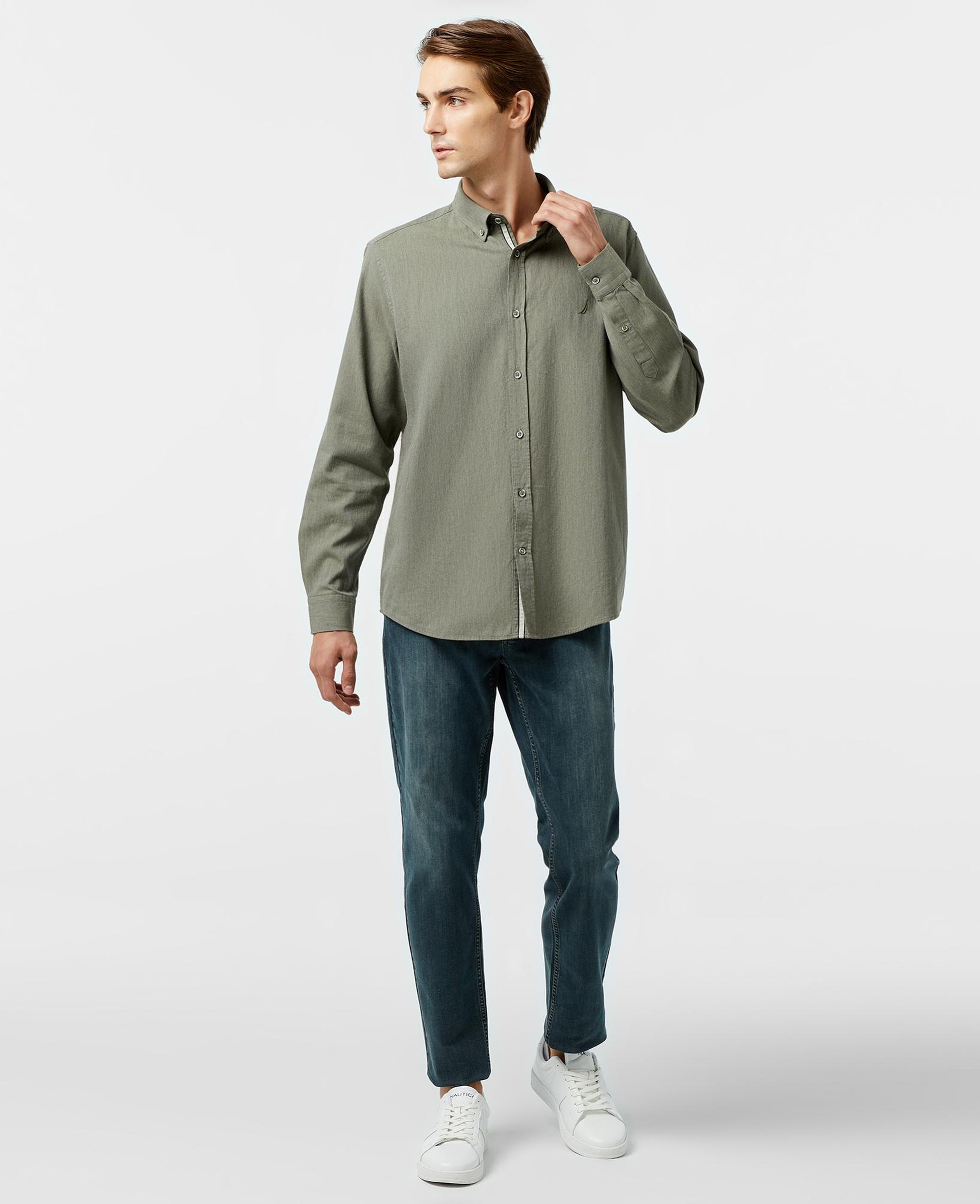 Nautica Erkek Yeşil Classic Fit Gömlek