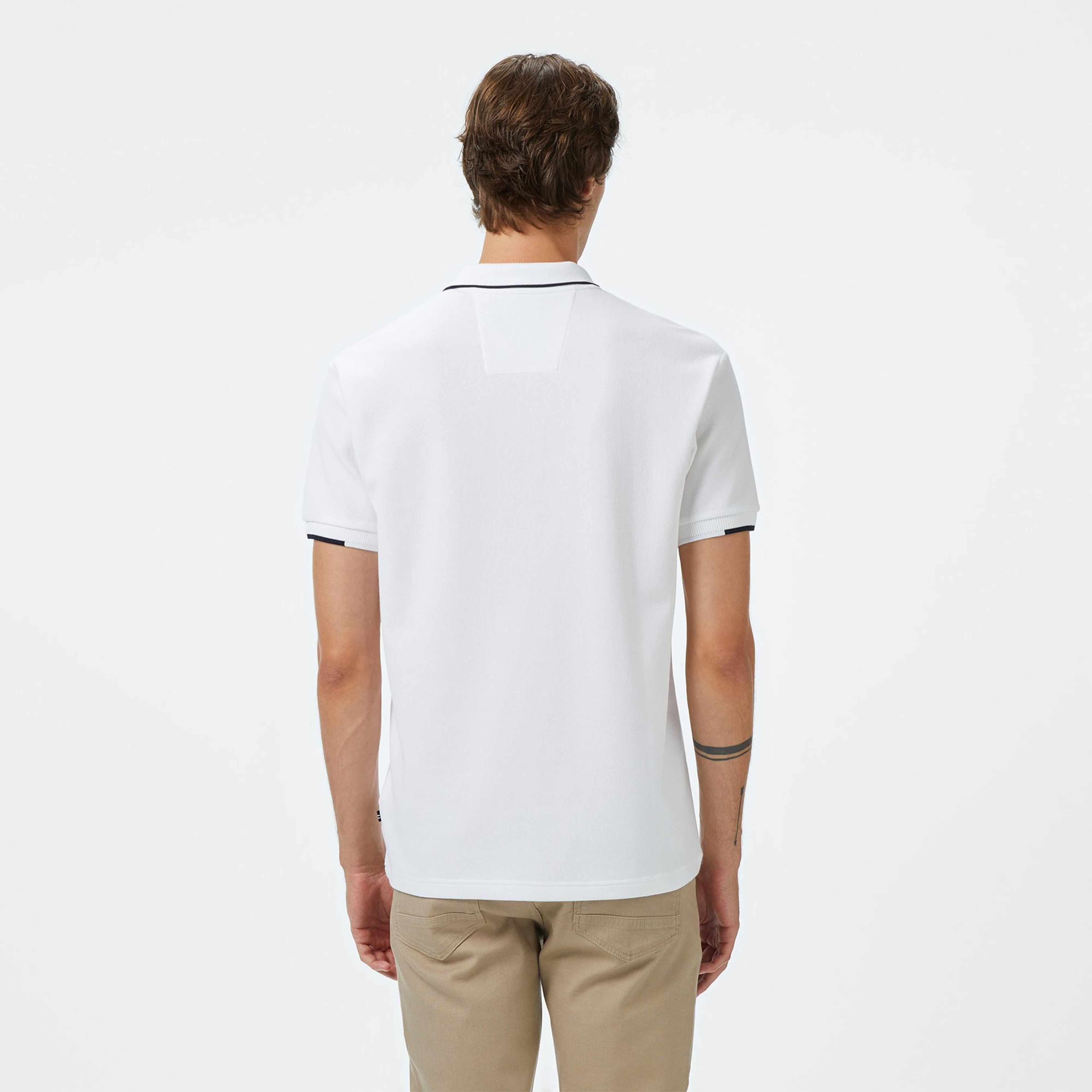 Nautica Erkek Beyaz Classic Fit Polo Yaka T-Shirt