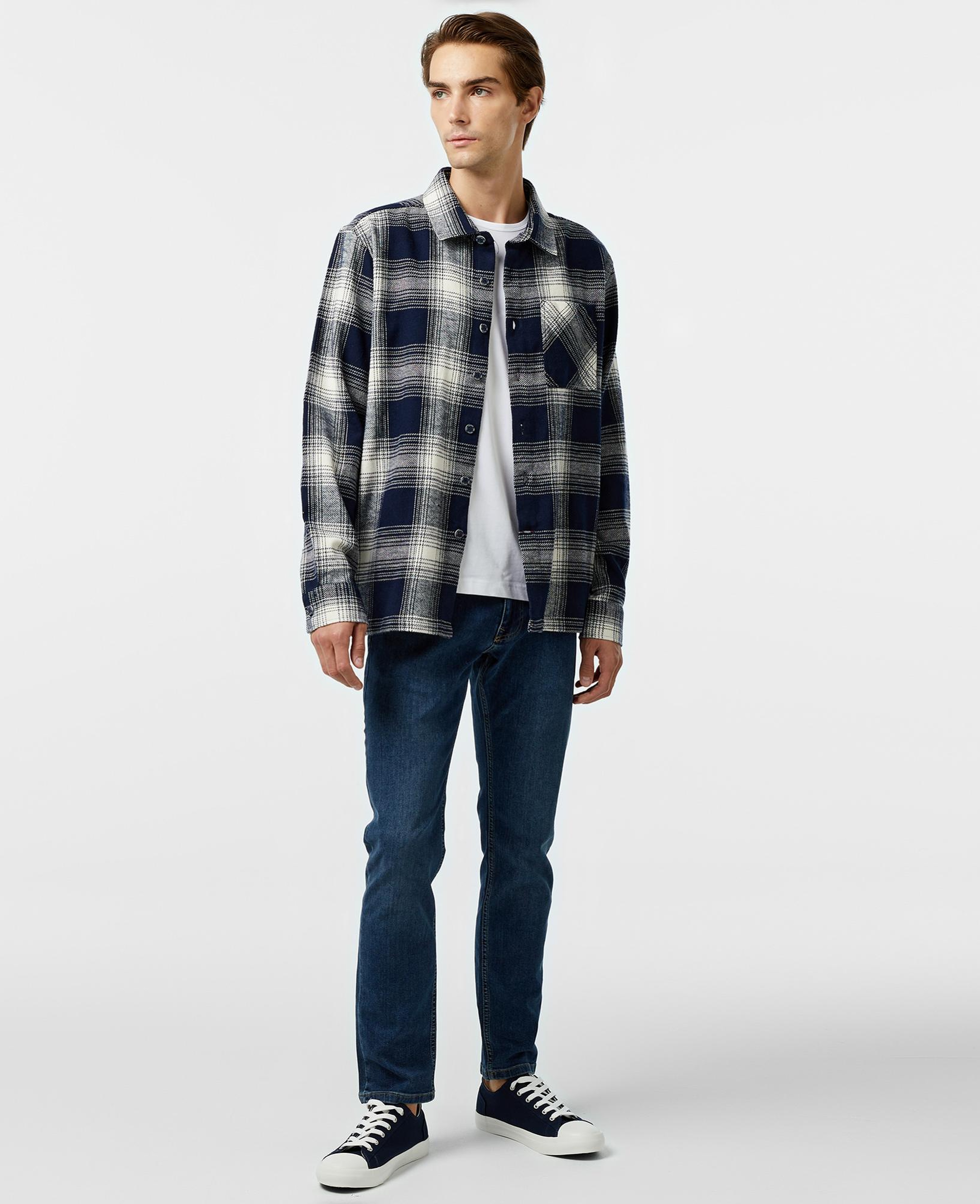 Nautica Erkek Lacivert Classic Fit Gömlek