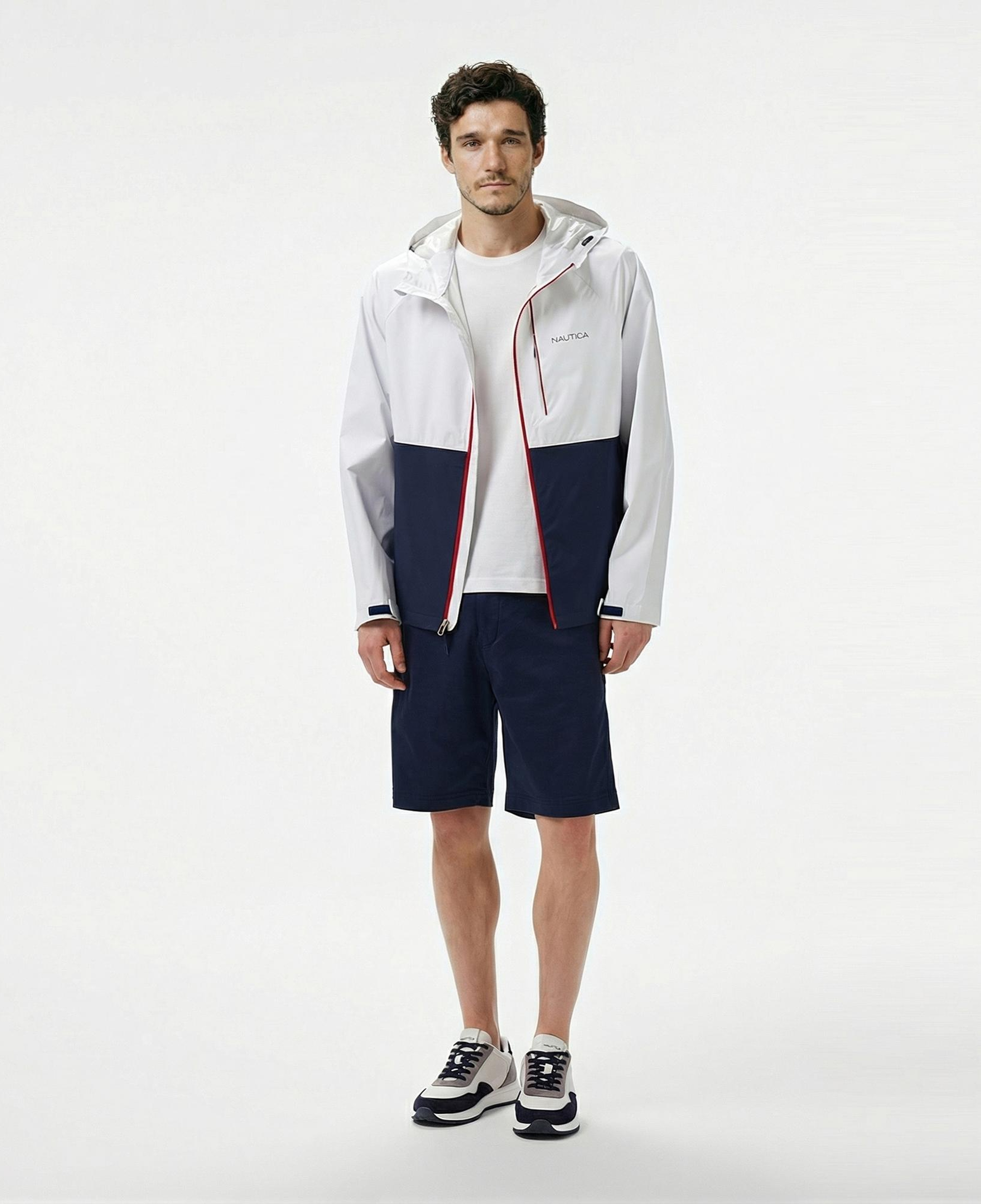 Nautica Erkek Beyaz Regular Fit Dik Yaka Mont