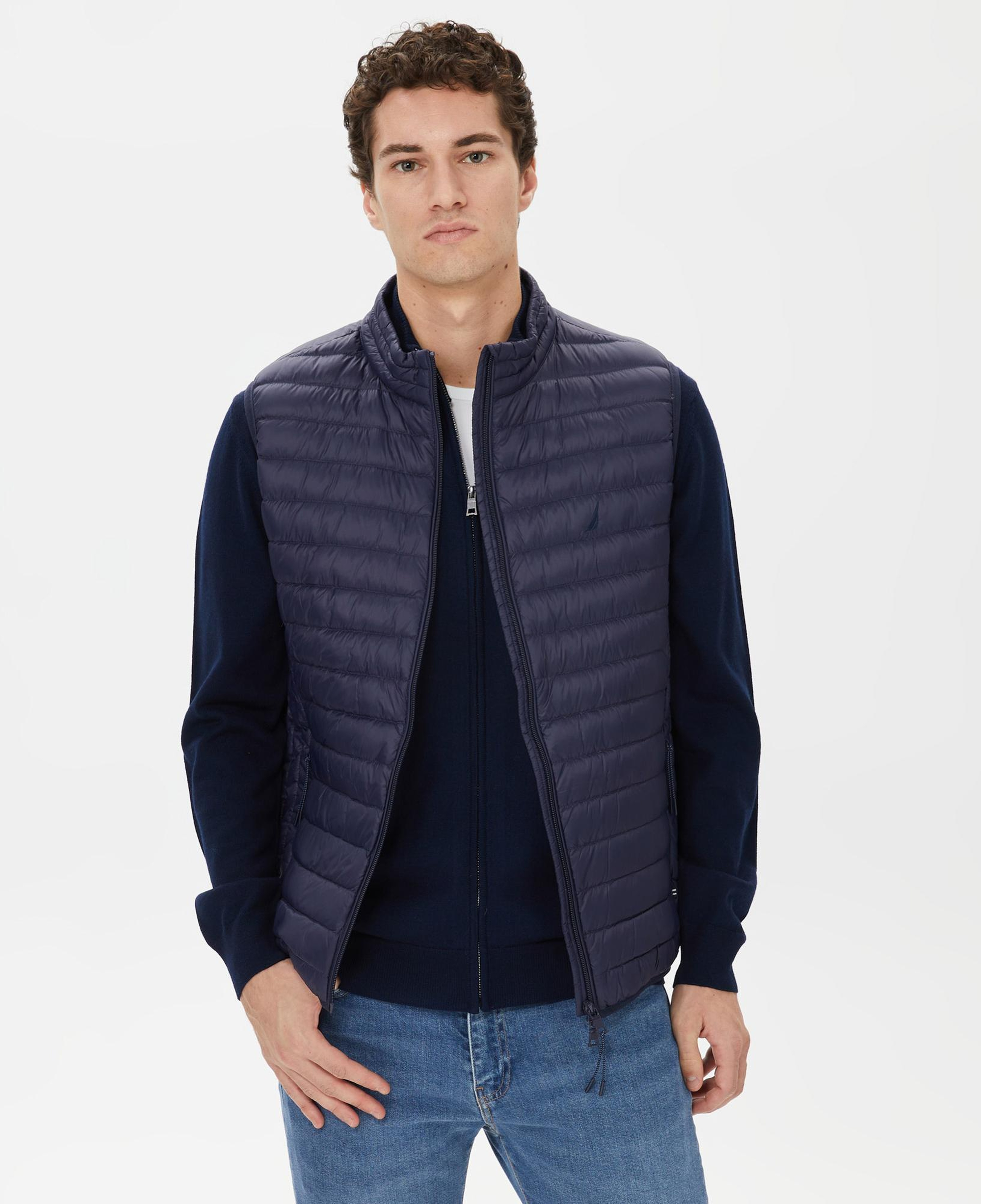 Nautica Erkek Lacivert Standart Fit Yelek