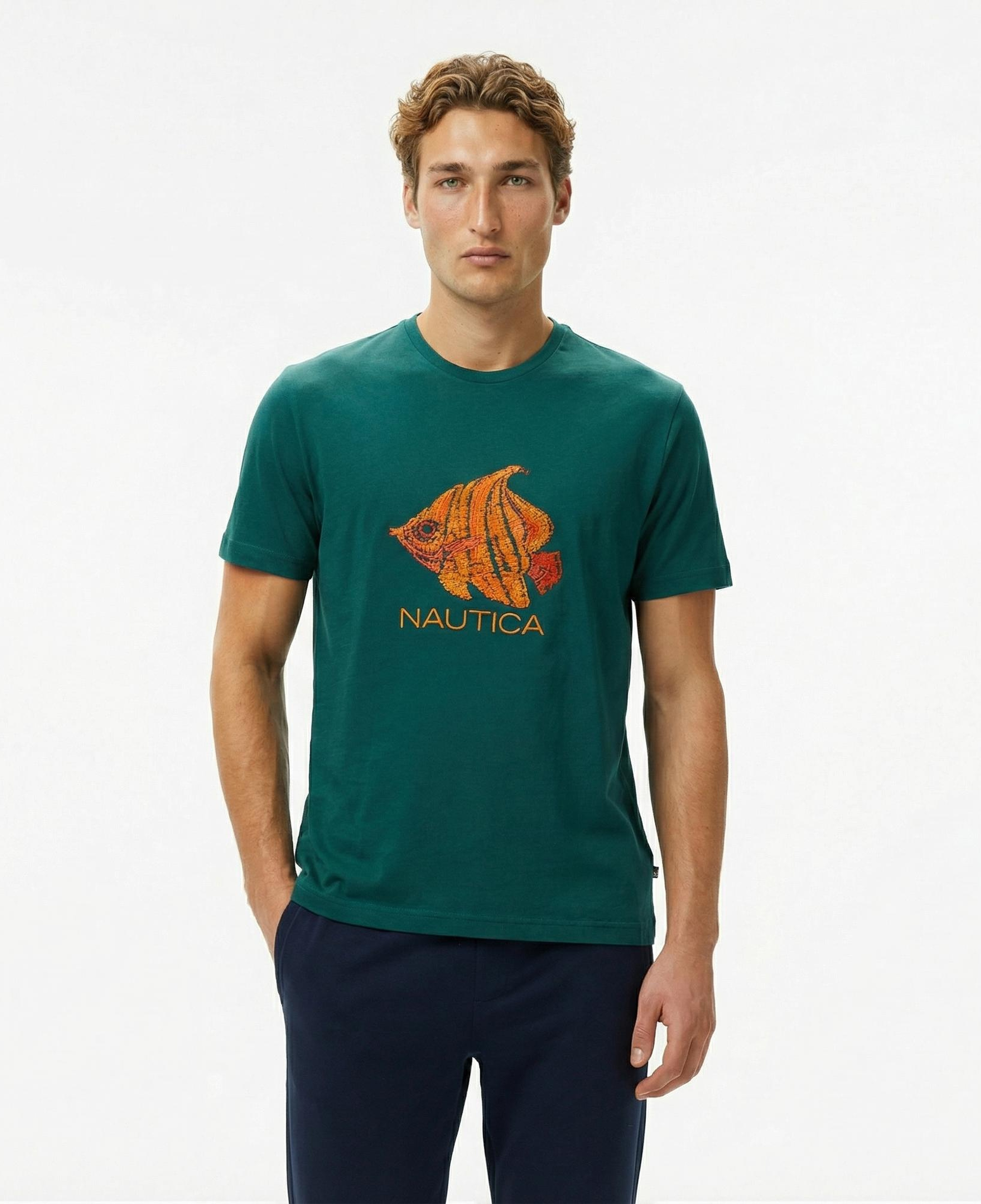 Nautica Erkek Yeşil Regular Fit T-Shirt